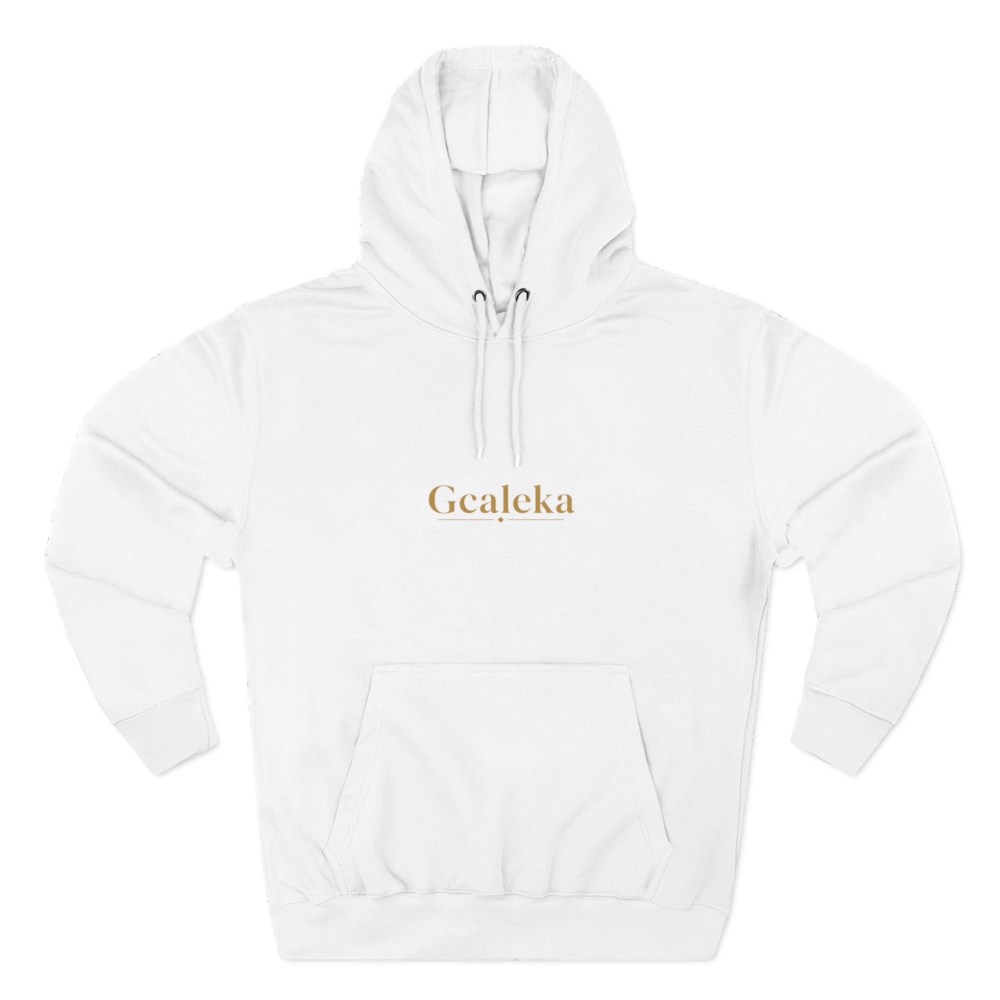 Hoodie — Minimal Gold 'Gcalcka' Script Fleece Hoodie
