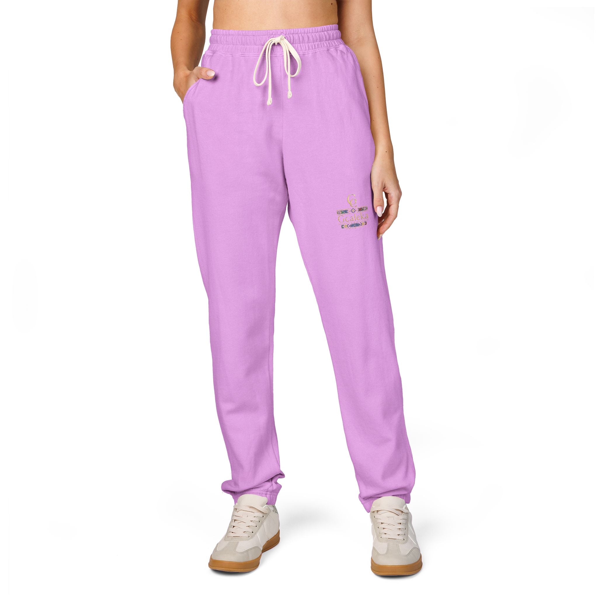 Embroidered Anchor & Compass Sweatpants — Garment-Dyed Cozy Joggers