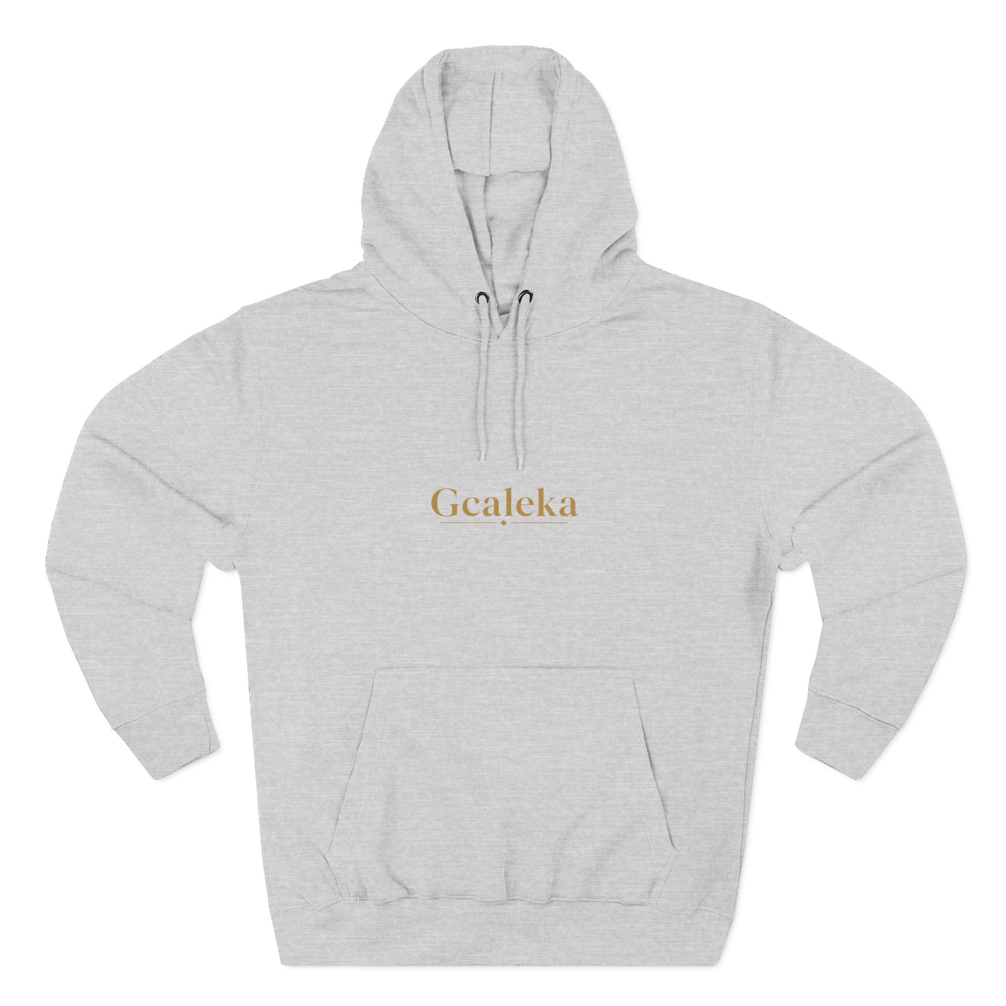 Hoodie — Minimal Gold 'Gcalcka' Script Fleece Hoodie