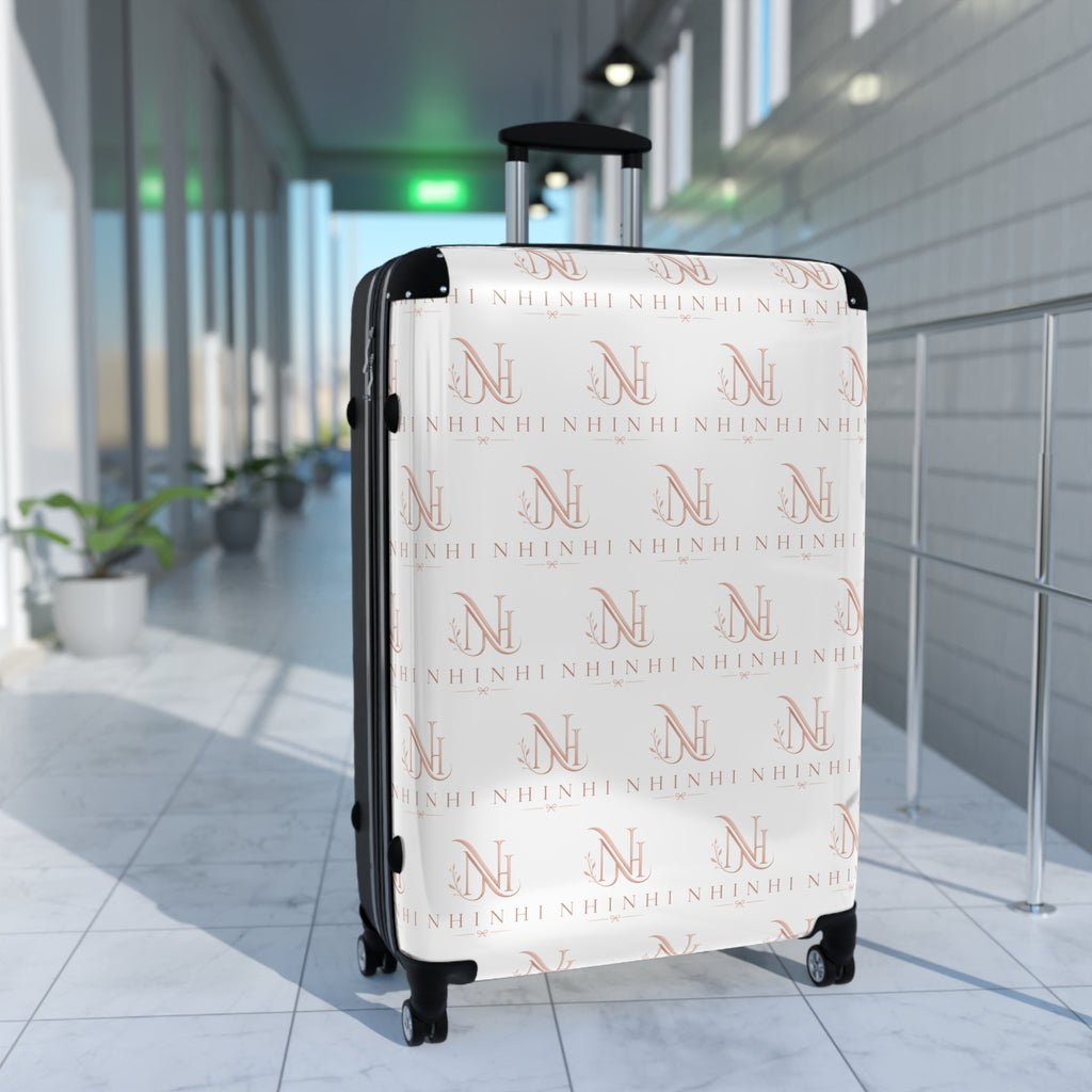 Monogrammed Rolling Suitcase – Custom Initial Pattern Carry-On Luggage
