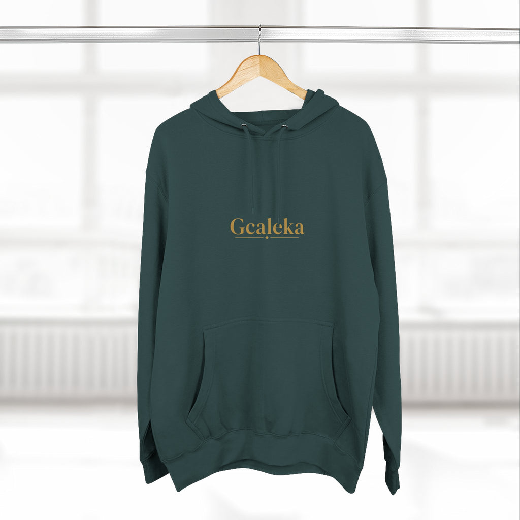 Hoodie — Minimal Gold 'Gcalcka' Script Fleece Hoodie