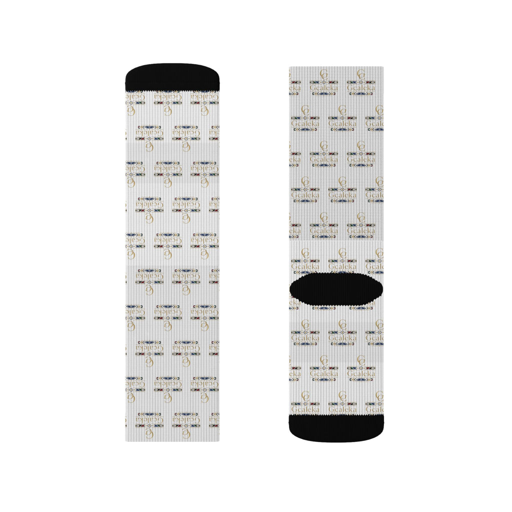 Minimalist Sheet Music Sublimation Socks — Musical Note Pattern Crew Socks