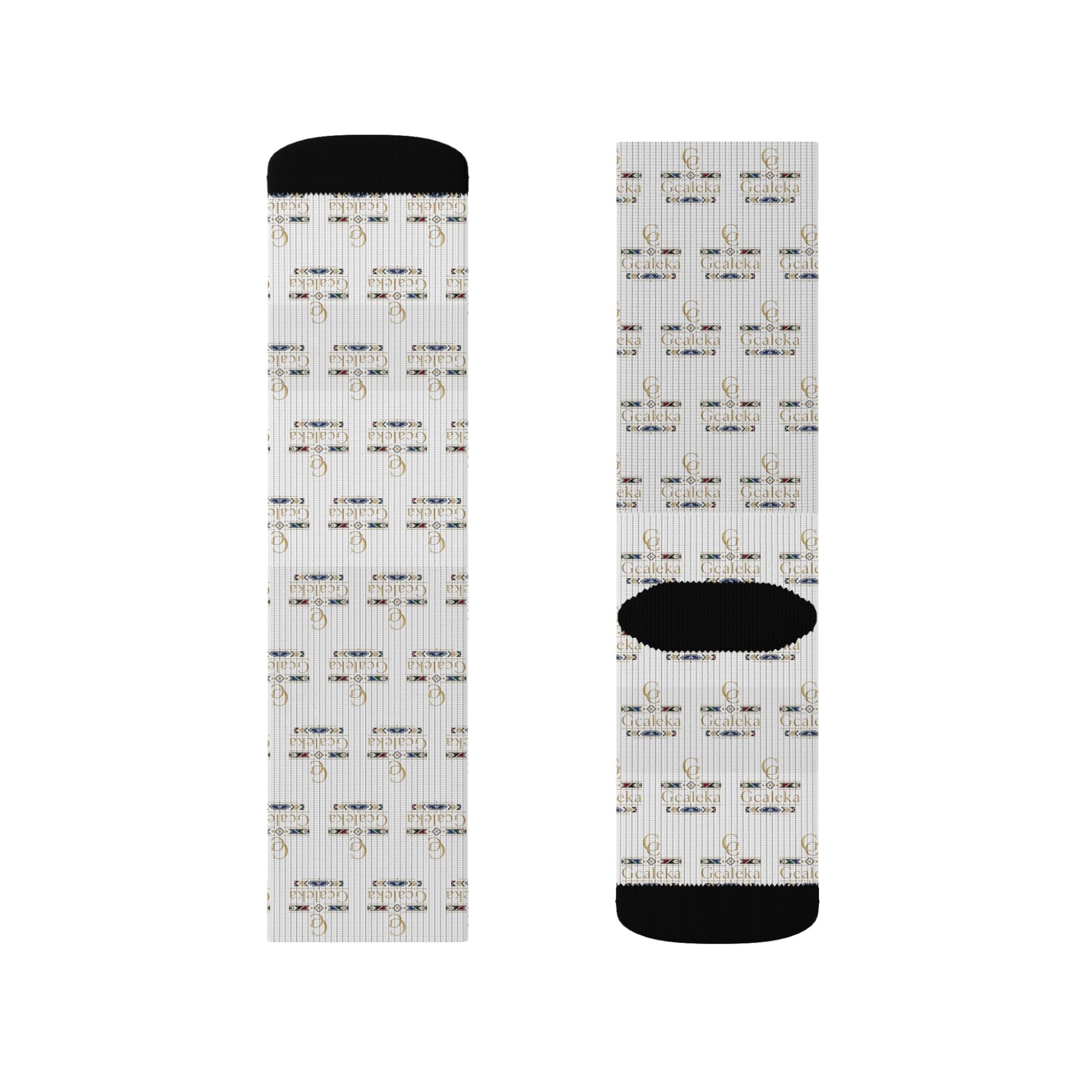 Minimalist Sheet Music Sublimation Socks — Musical Note Pattern Crew Socks