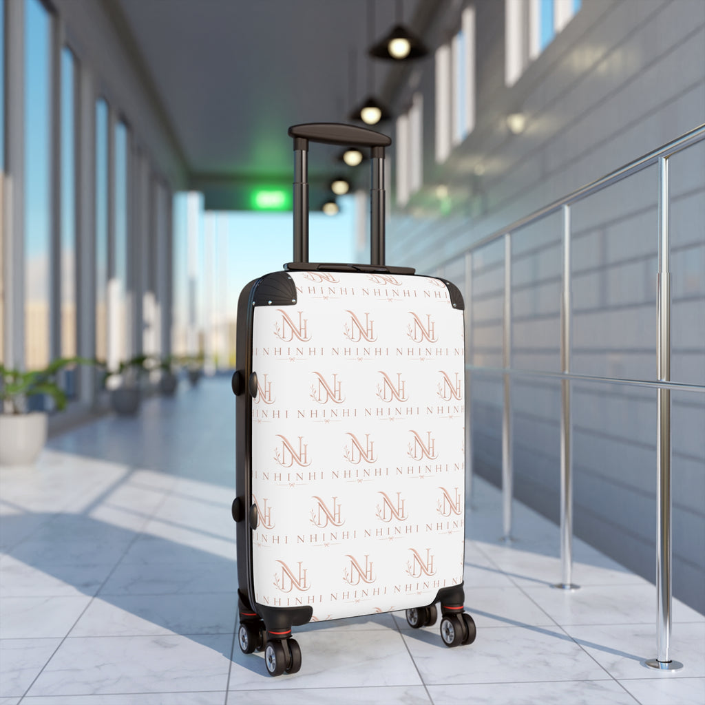 Monogrammed Rolling Suitcase – Custom Initial Pattern Carry-On Luggage