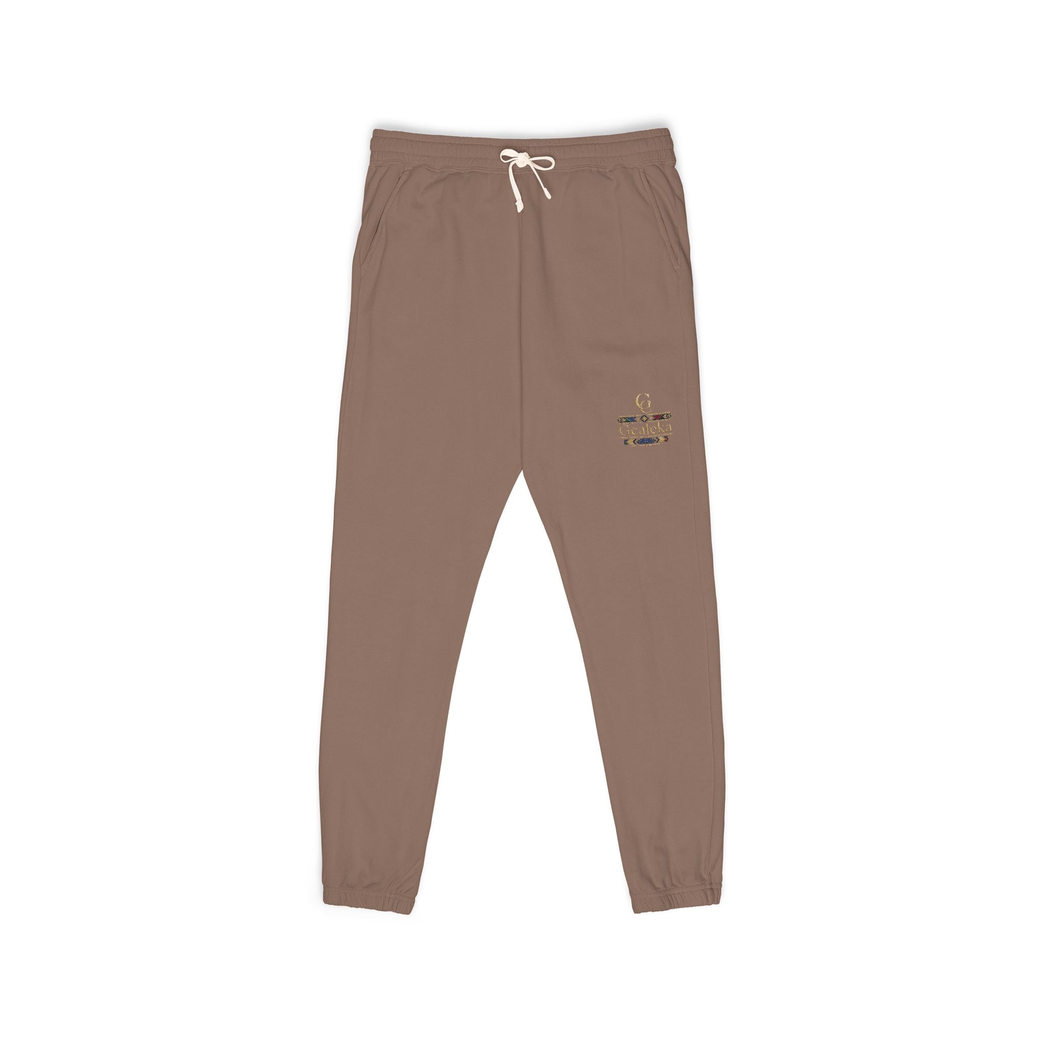 Embroidered Anchor & Compass Sweatpants — Garment-Dyed Cozy Joggers