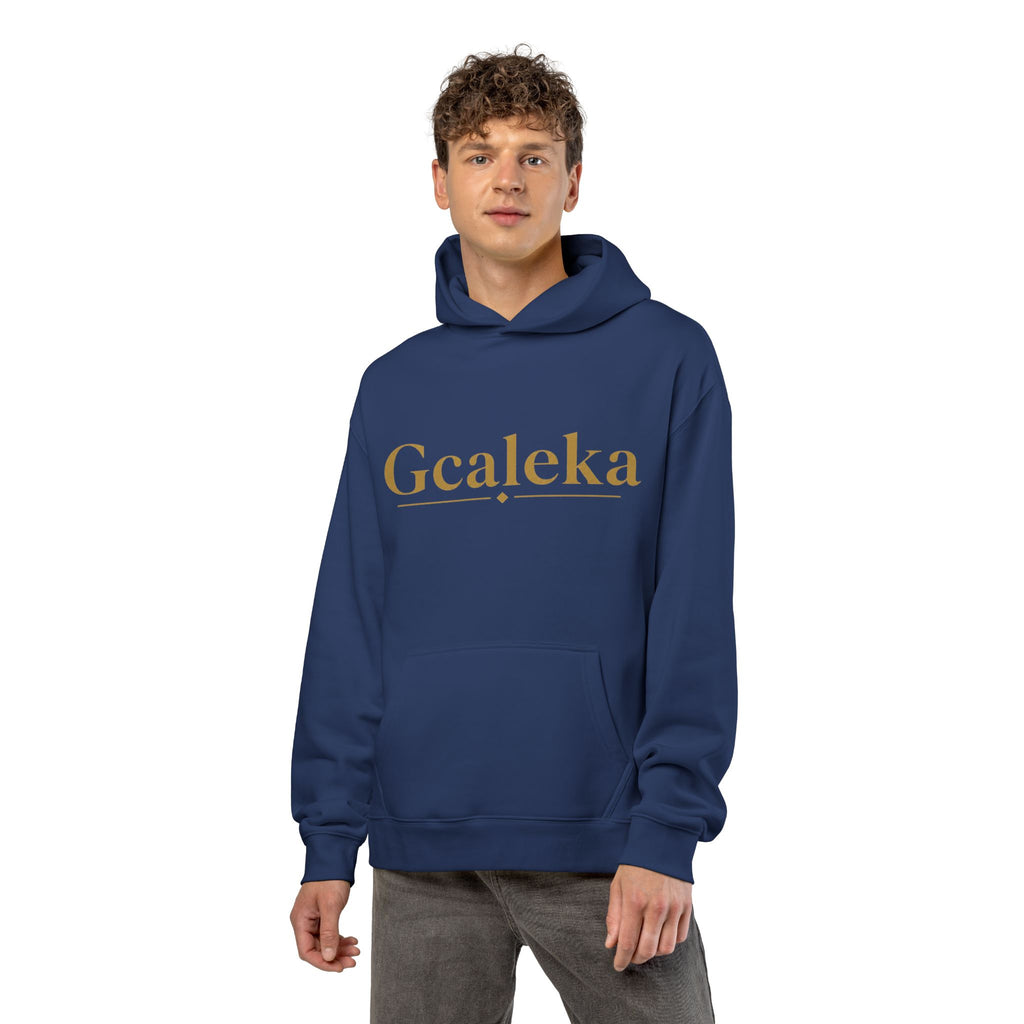 Gcaleka Relaxed Hoodie — Gold Script Logo Casual Pullover