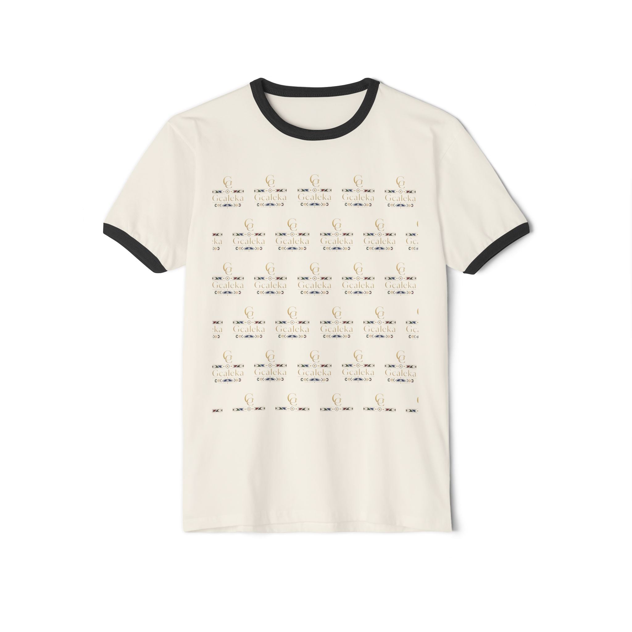 Retro Ringer T-Shirt — Minimal Vintage Morse Code Grid Design