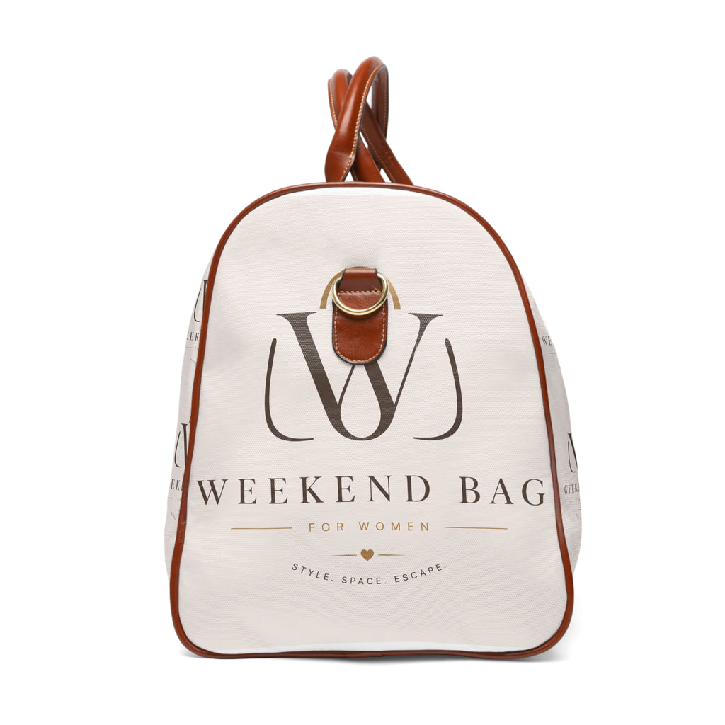 Waterproof Weekend Travel Bag – Monogram Logo Duffle with Leather Trim