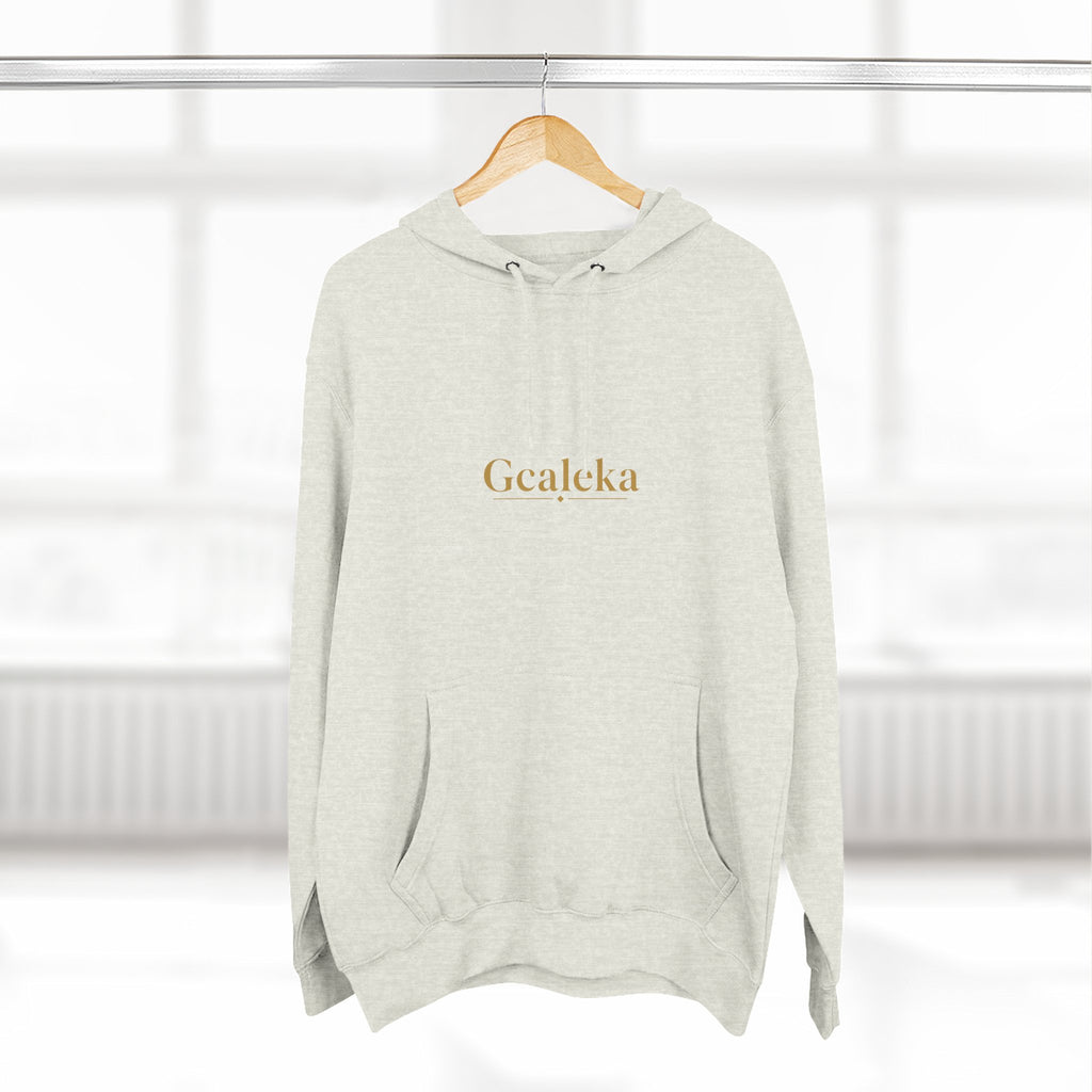 Hoodie — Minimal Gold 'Gcalcka' Script Fleece Hoodie