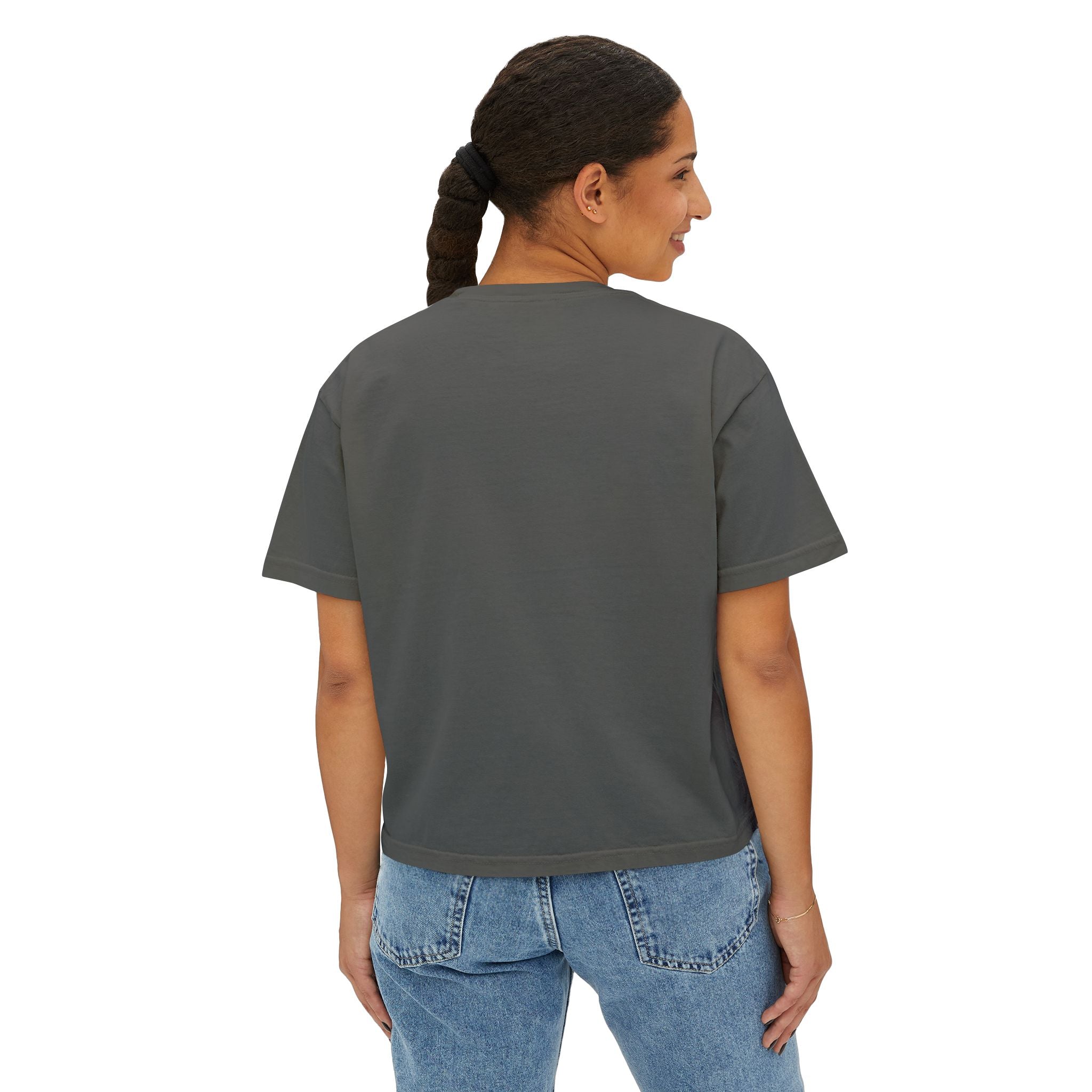 Gcaleka Boxy Tee — Minimal Gold Script Women's Crop T-Shirt