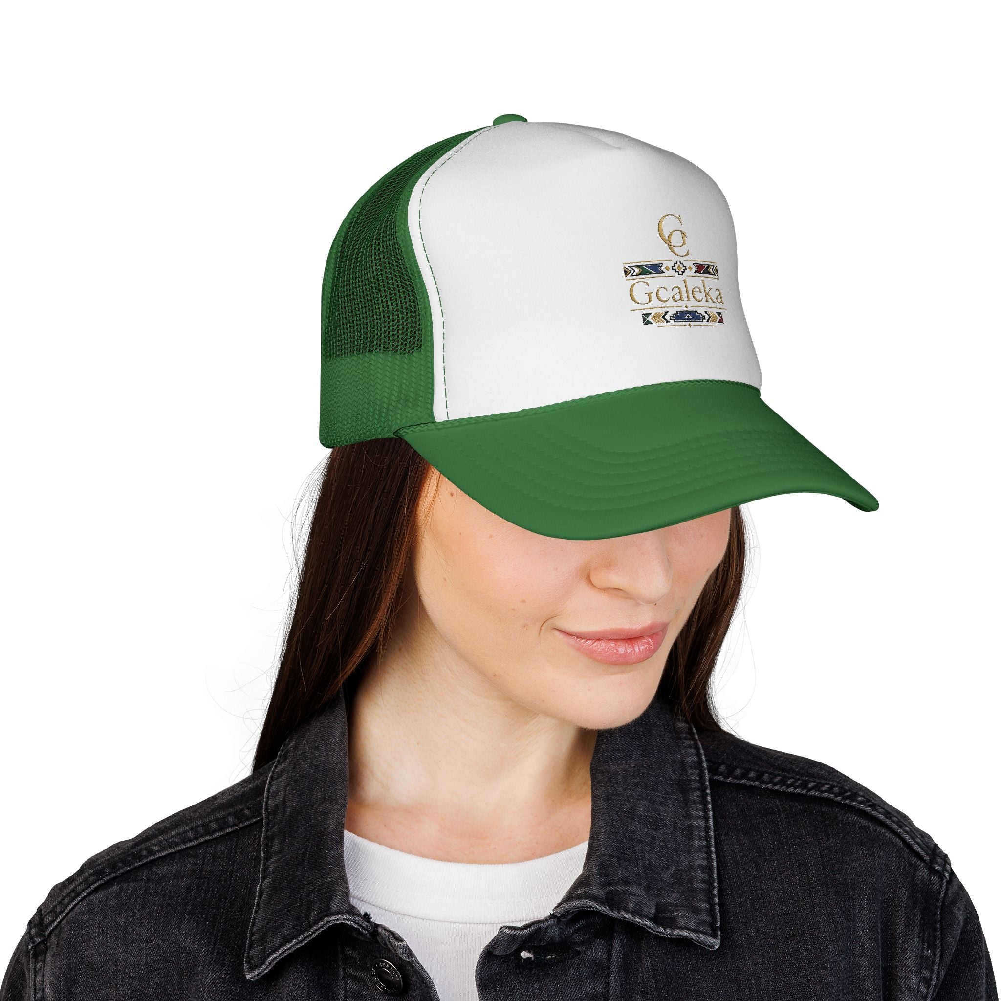 Gcaleka Embroidered Trucker Hat — Southwestern Tribal Accent Cap