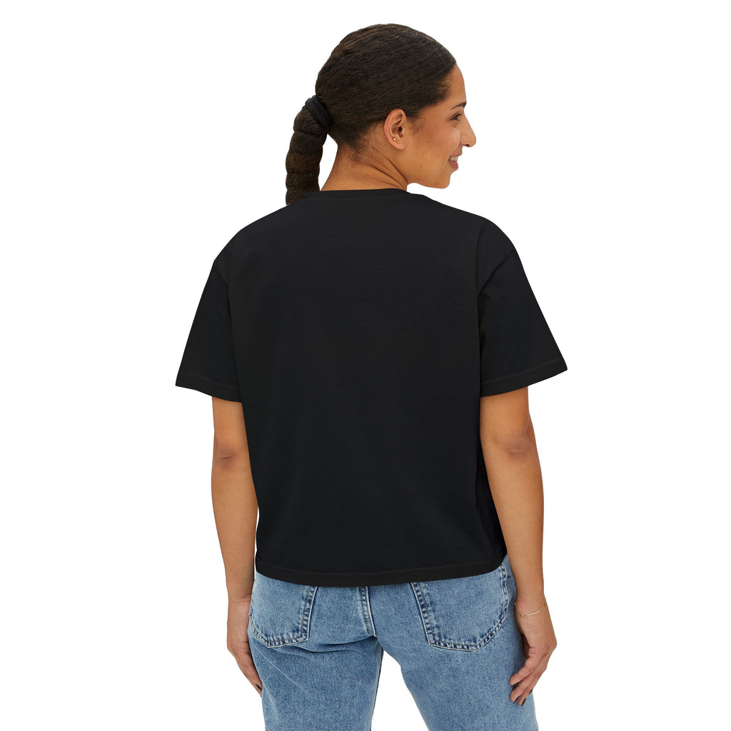Gcaleka Boxy Tee — Minimal Gold Script Women's Crop T-Shirt