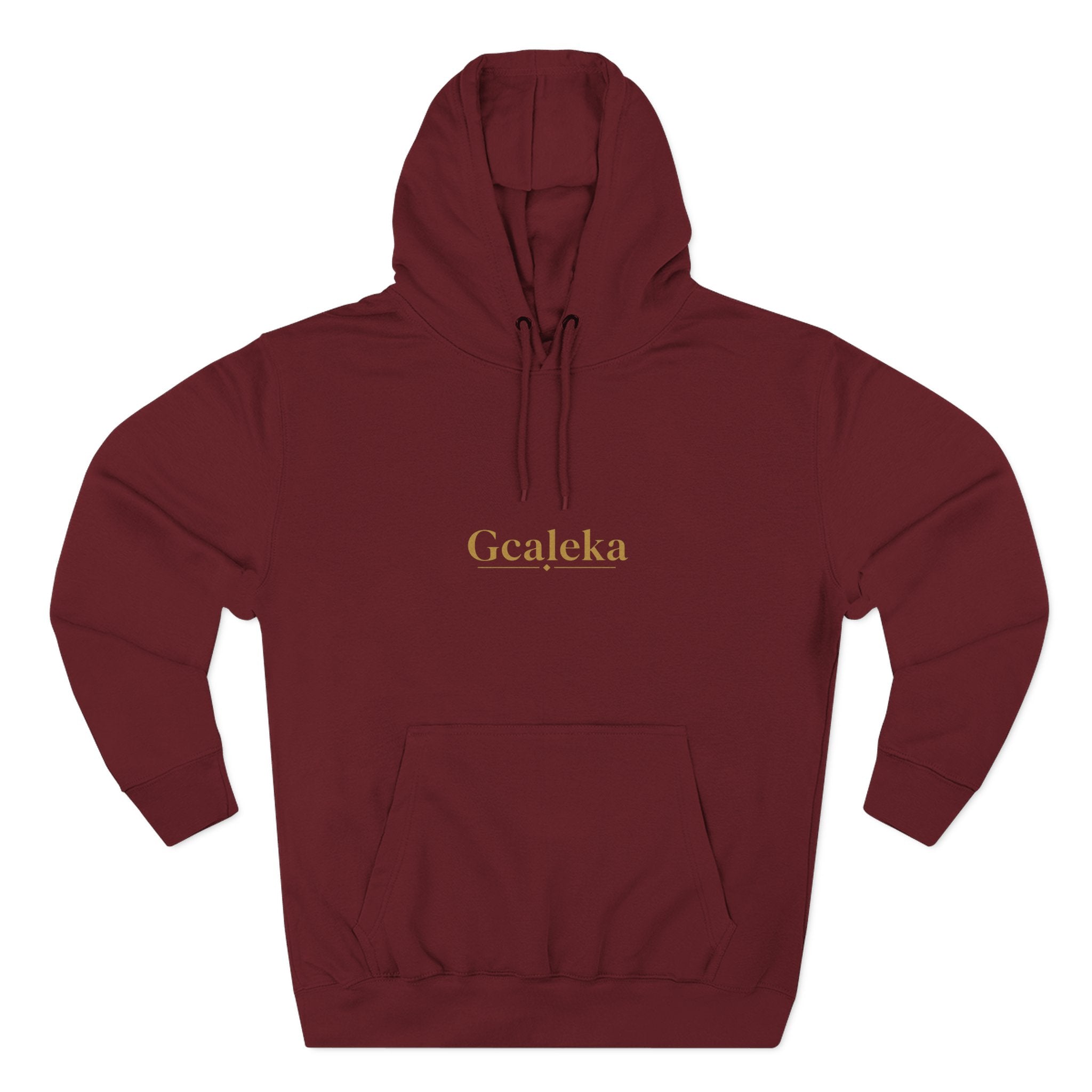 Hoodie — Minimal Gold 'Gcalcka' Script Fleece Hoodie