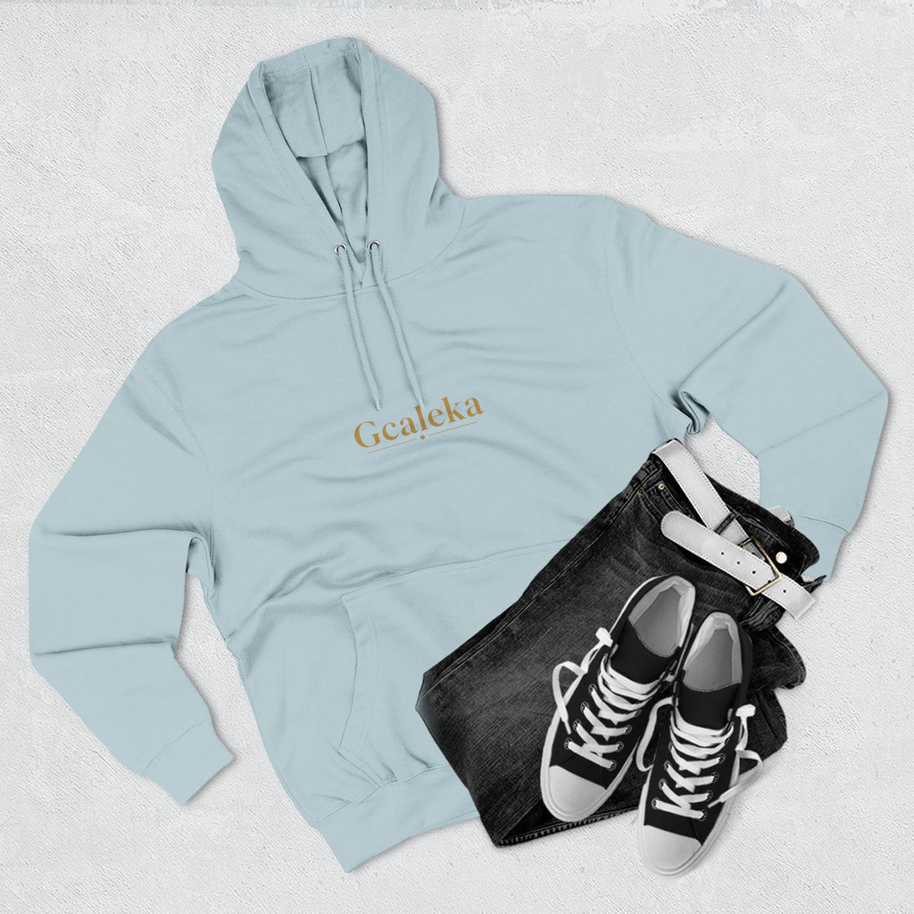 Hoodie — Minimal Gold 'Gcalcka' Script Fleece Hoodie