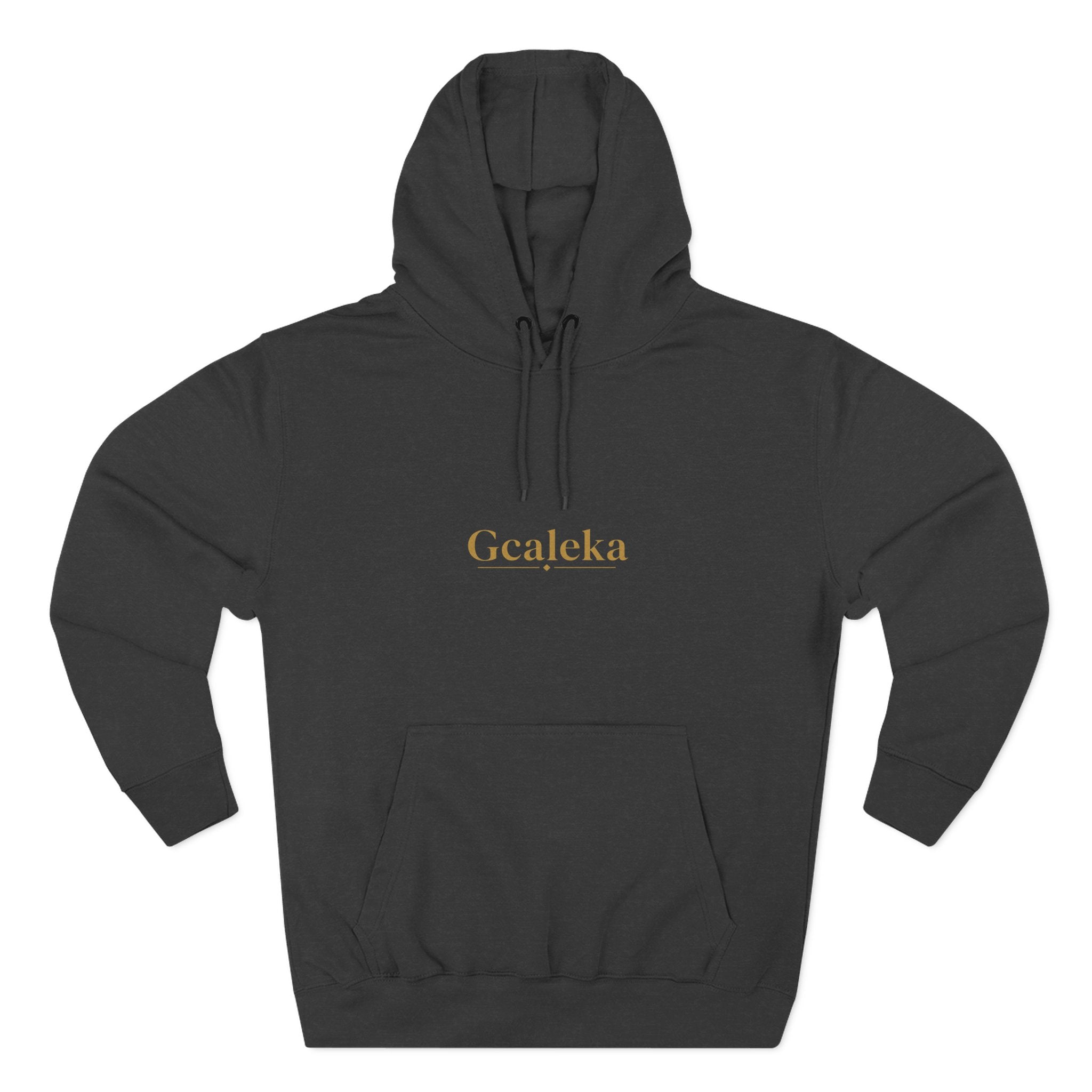Hoodie — Minimal Gold 'Gcalcka' Script Fleece Hoodie