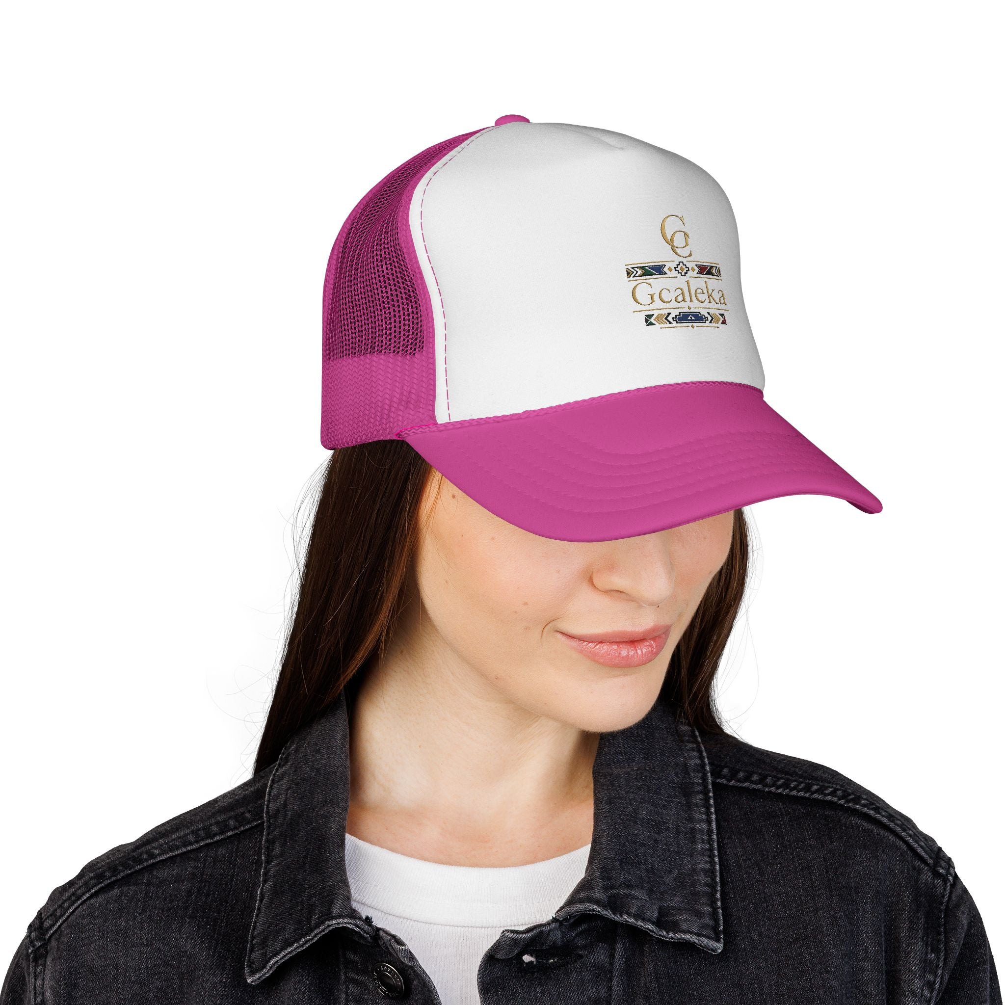 Gcaleka Embroidered Trucker Hat — Southwestern Tribal Accent Cap