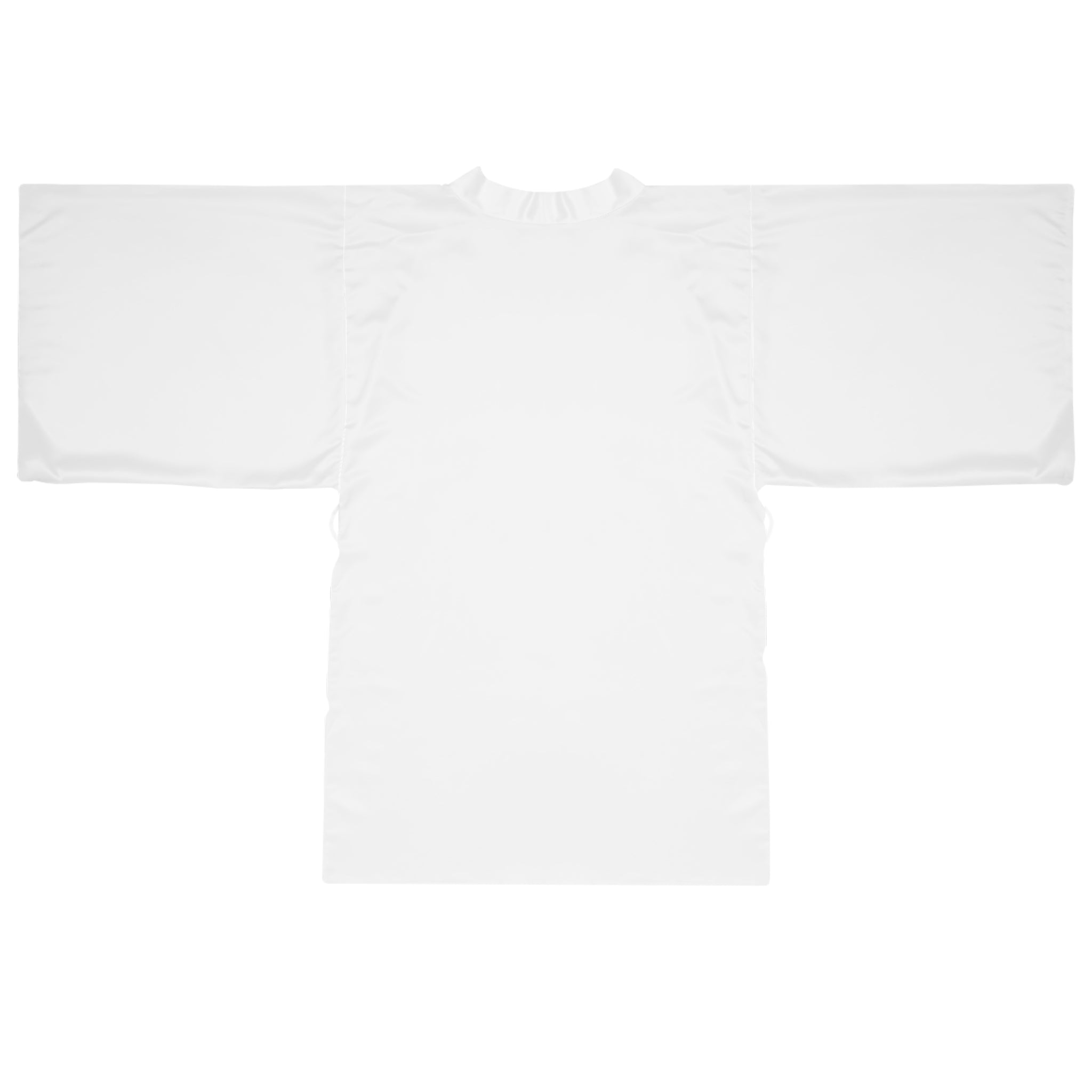 White Long Sleeve Kimono Robe – Lightweight AOP Wrap for Loungewear & Spa