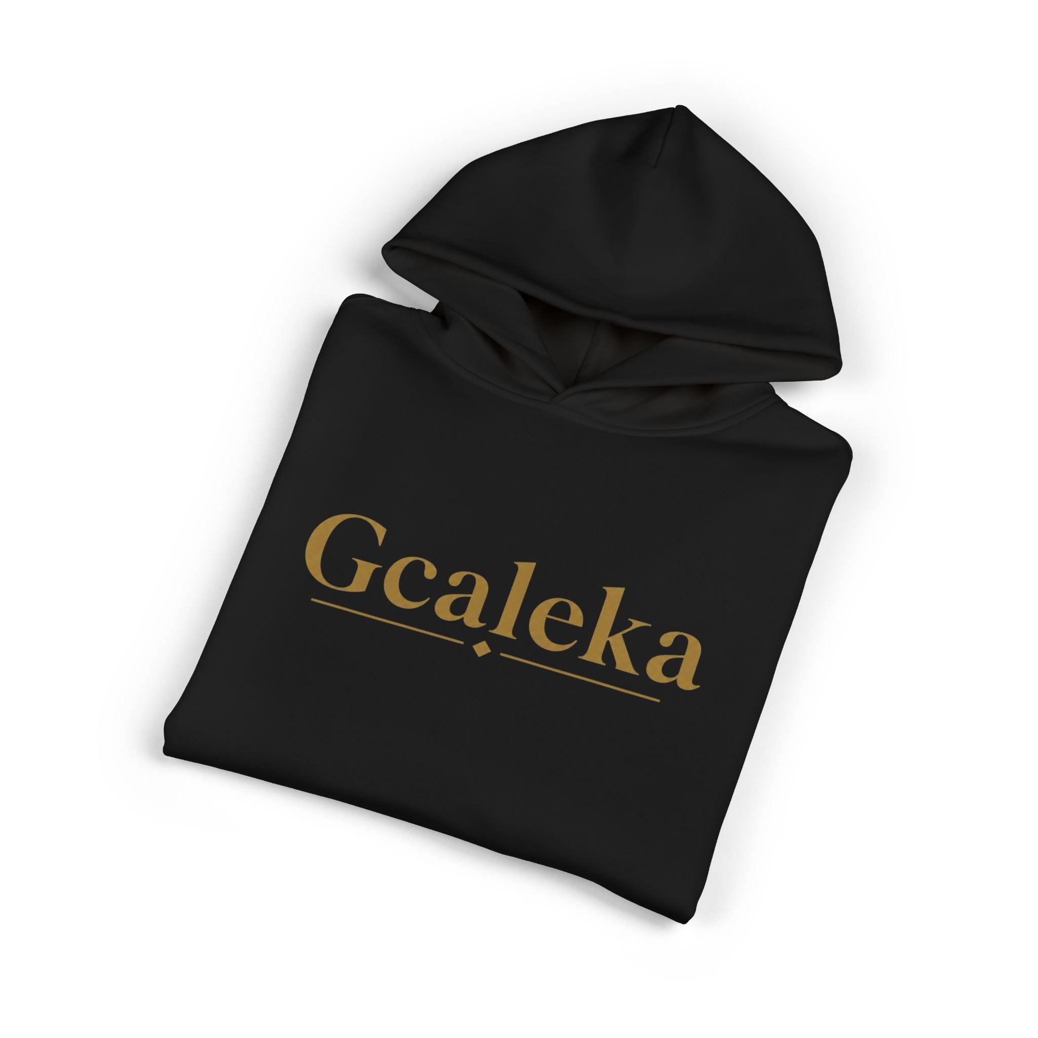 Gcaleka Relaxed Hoodie — Gold Script Logo Casual Pullover