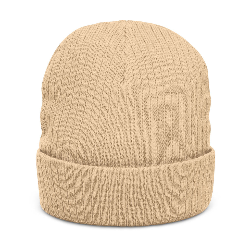 Embroidered 'Gcaleka' Ribbed Knit Beanie — Warm Cuffed Winter Hat