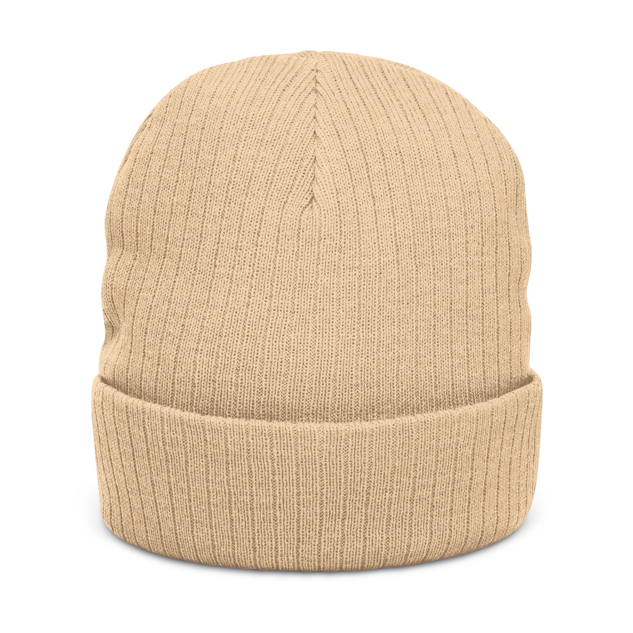 Embroidered 'Gcaleka' Ribbed Knit Beanie — Warm Cuffed Winter Hat