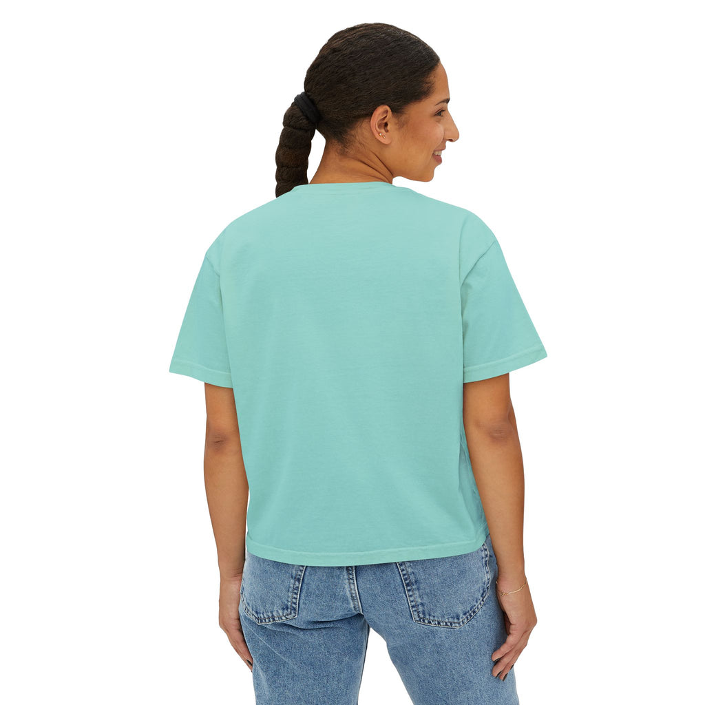 Gcaleka Boxy Tee — Minimal Gold Script Women's Crop T-Shirt