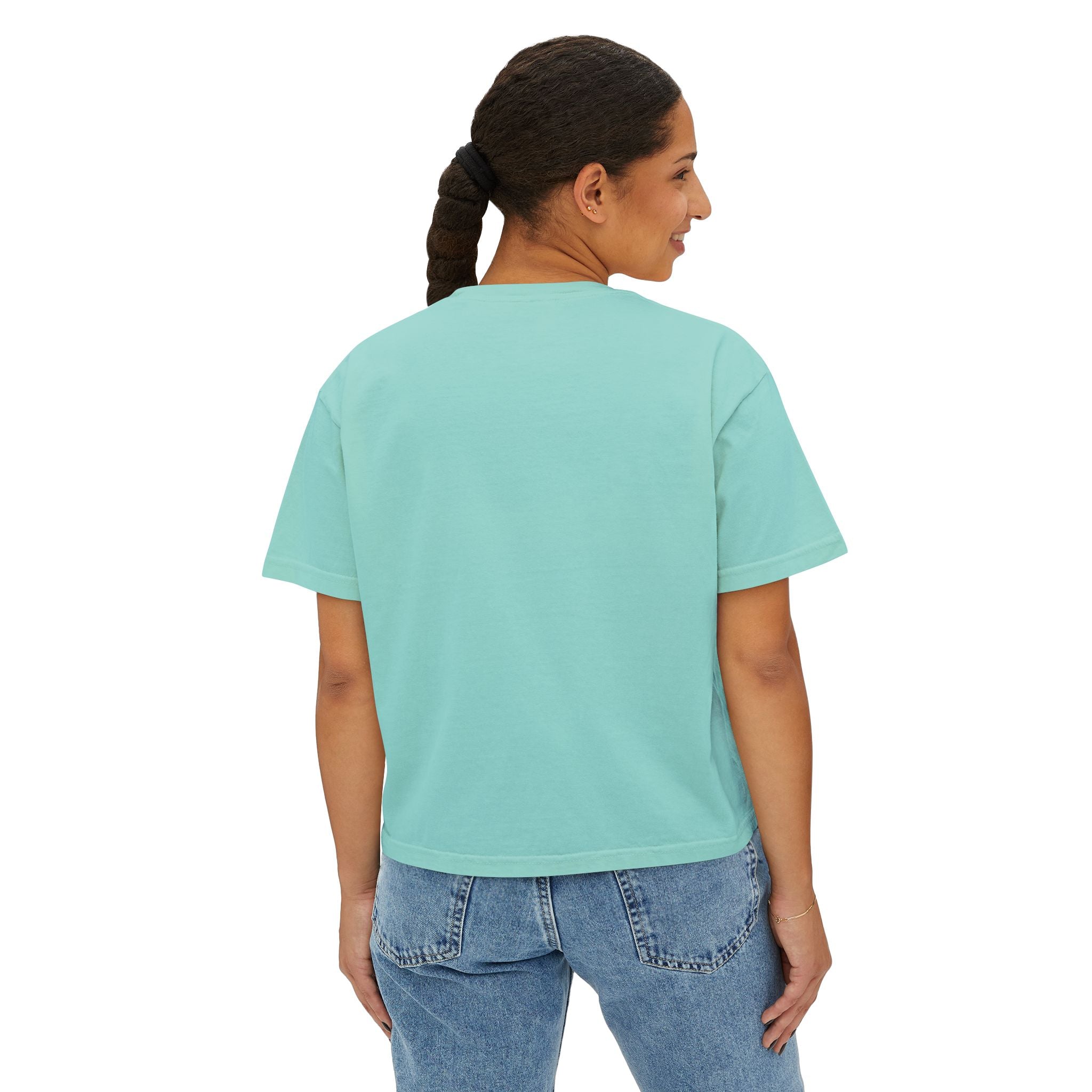 Gcaleka Boxy Tee — Minimal Gold Script Women's Crop T-Shirt