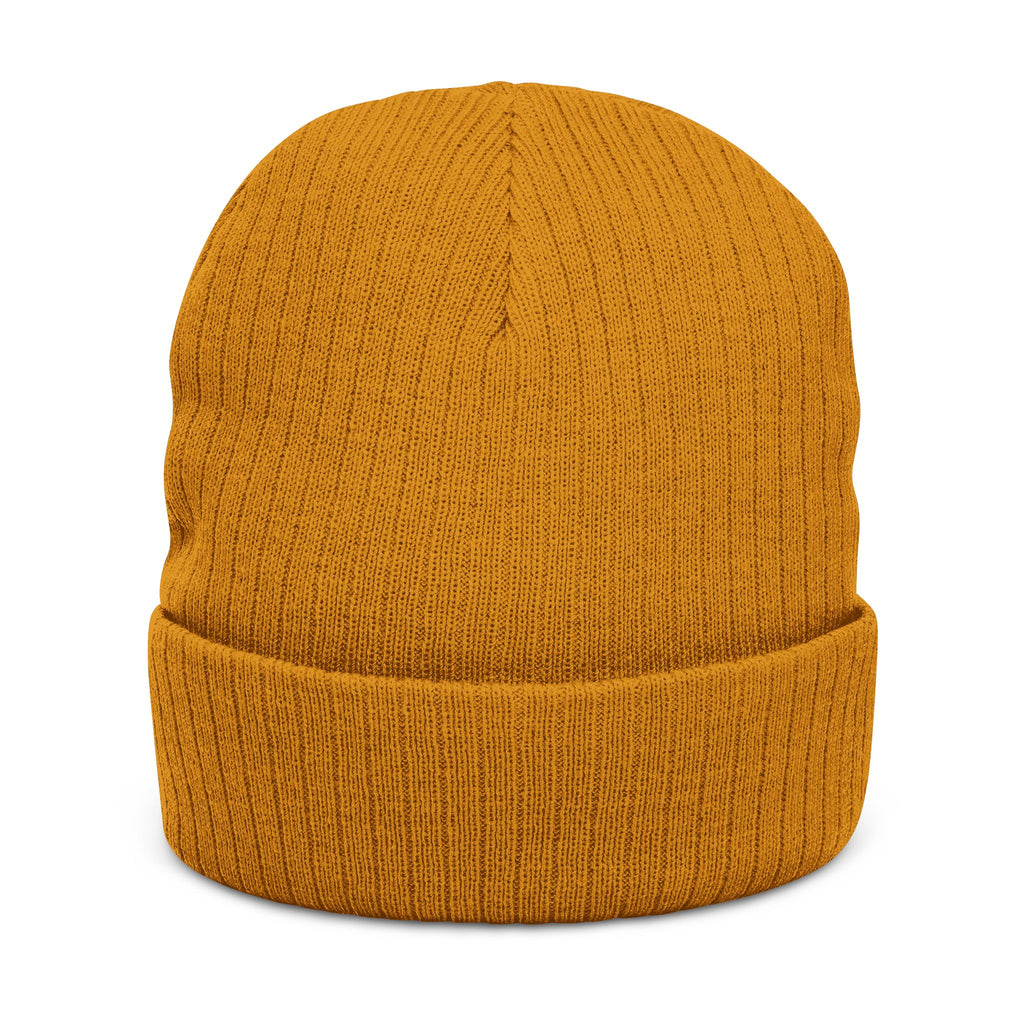 Embroidered 'Gcaleka' Ribbed Knit Beanie — Warm Cuffed Winter Hat