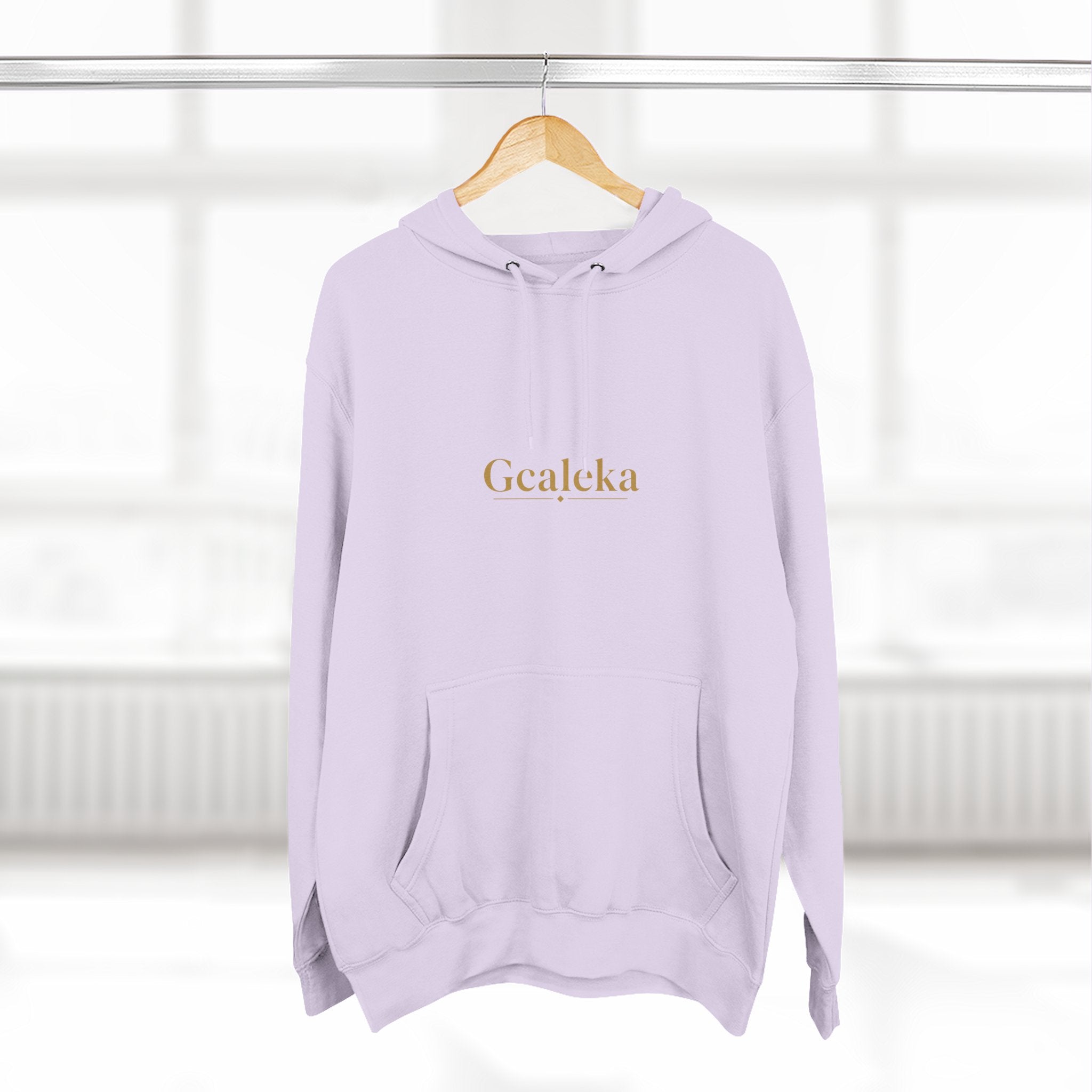Hoodie — Minimal Gold 'Gcalcka' Script Fleece Hoodie