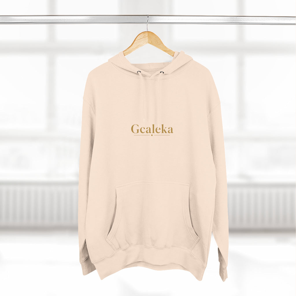 Hoodie — Minimal Gold 'Gcalcka' Script Fleece Hoodie