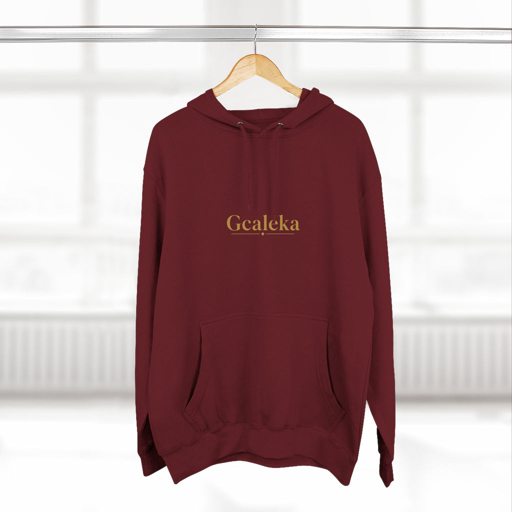 Hoodie — Minimal Gold 'Gcalcka' Script Fleece Hoodie