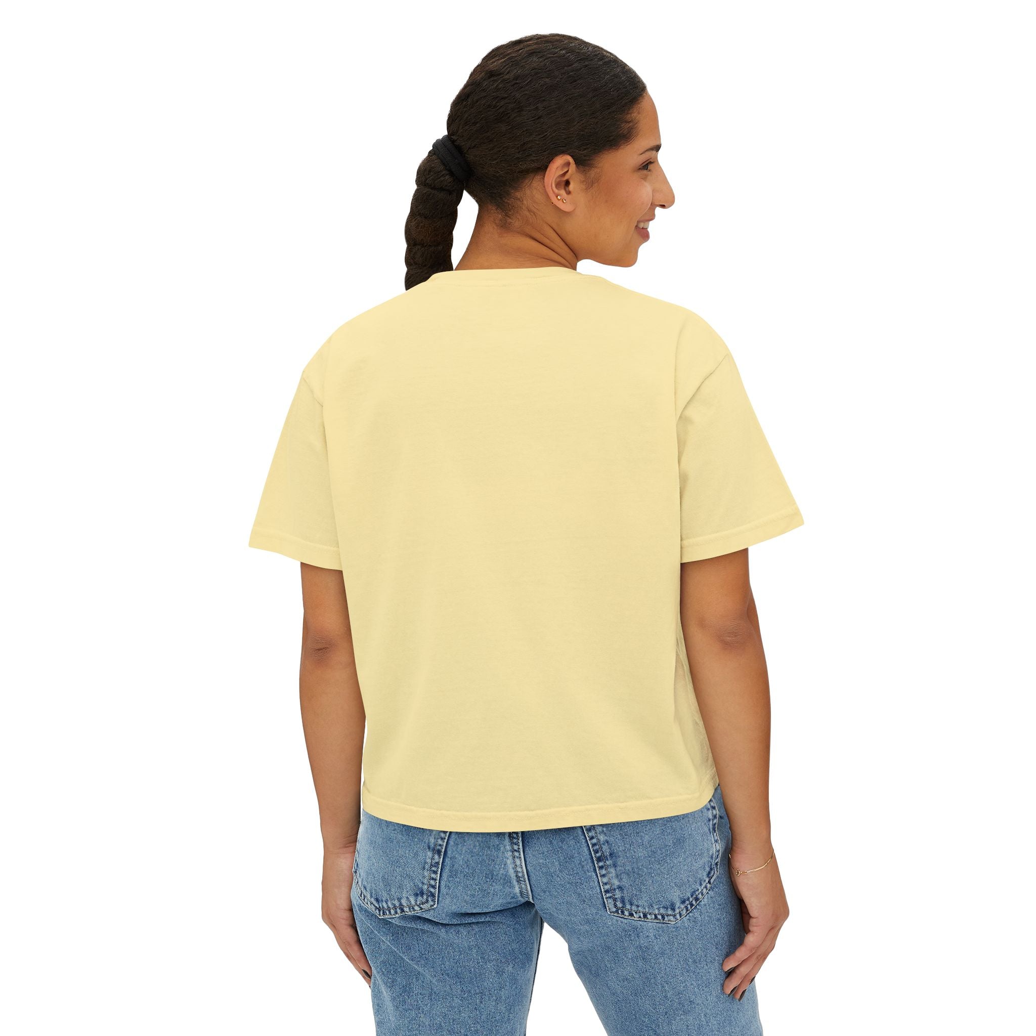 Gcaleka Boxy Tee — Minimal Gold Script Women's Crop T-Shirt