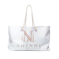 Personalized Monogram Weekender Bag – Elegant NH Initials Travel Tote