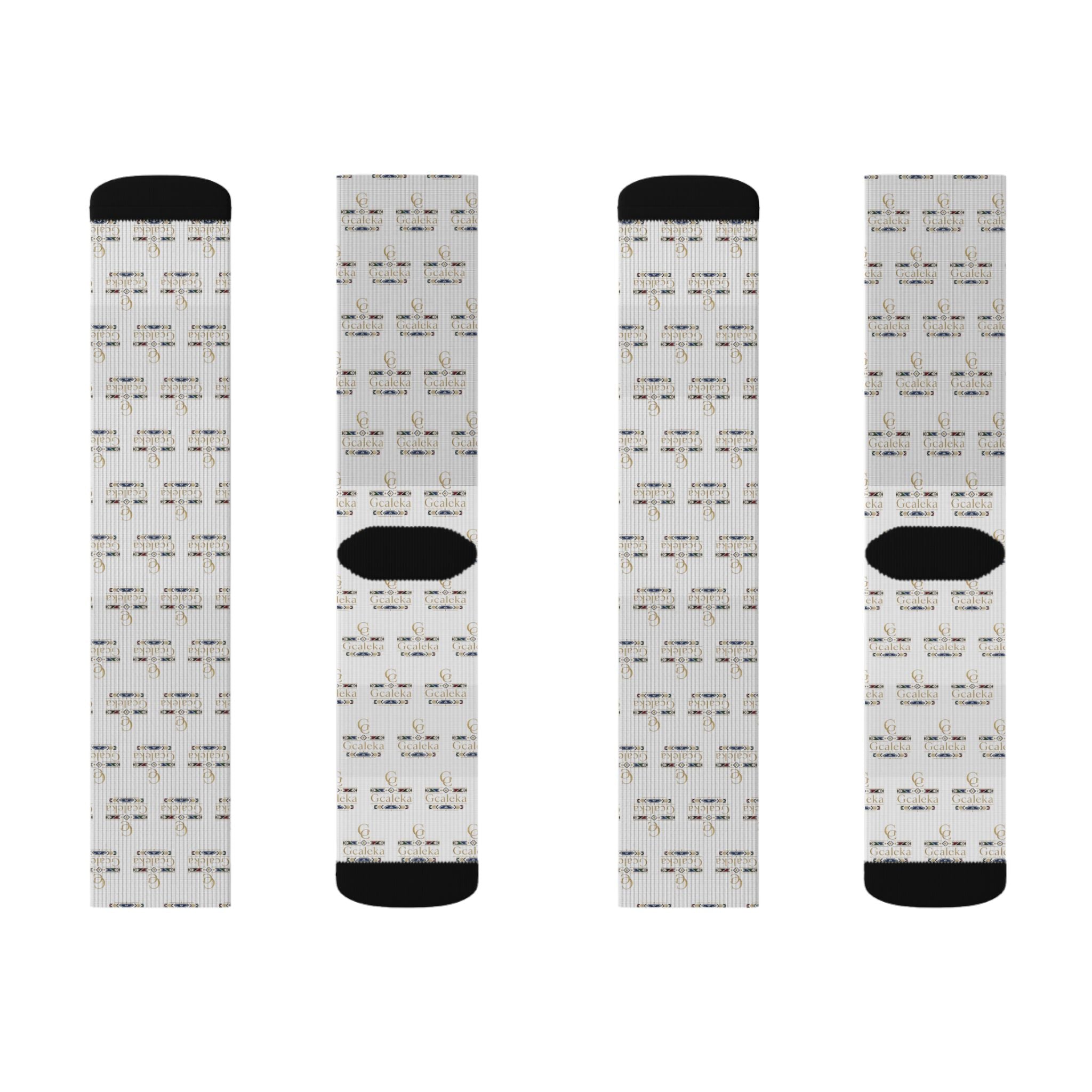 Minimalist Sheet Music Sublimation Socks — Musical Note Pattern Crew Socks