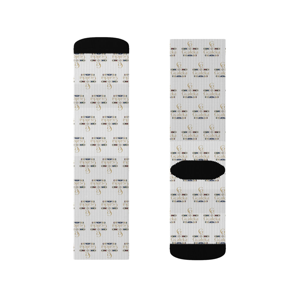 Minimalist Sheet Music Sublimation Socks — Musical Note Pattern Crew Socks