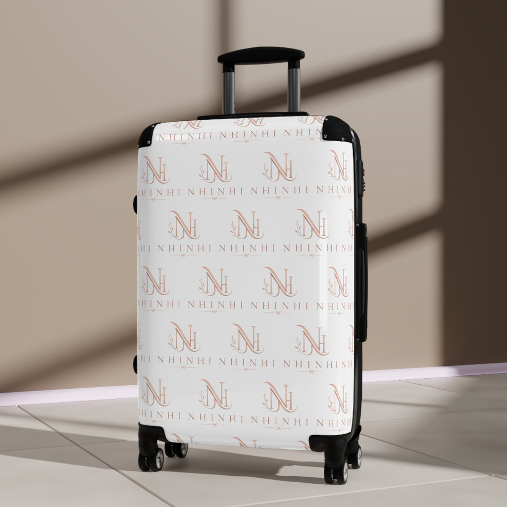 Monogrammed Rolling Suitcase – Custom Initial Pattern Carry-On Luggage