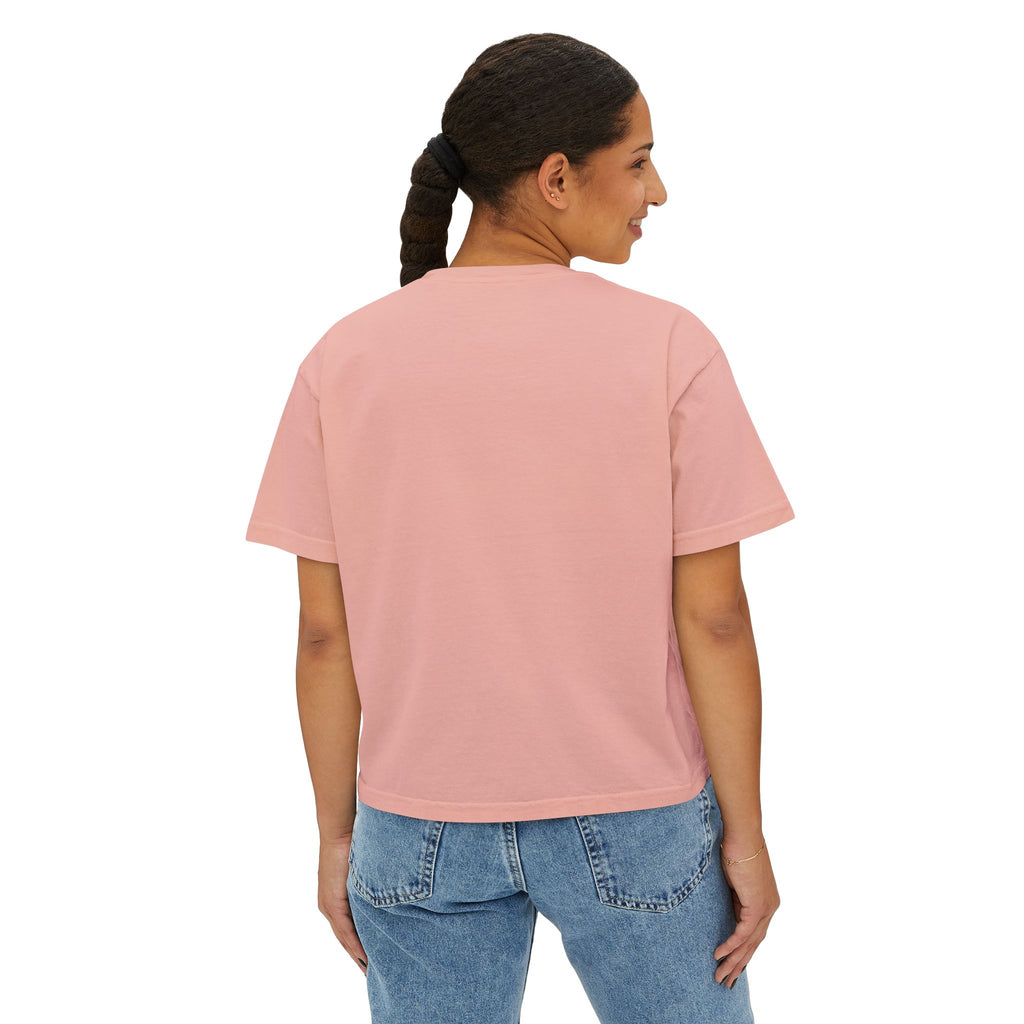 Gcaleka Boxy Tee — Minimal Gold Script Women's Crop T-Shirt