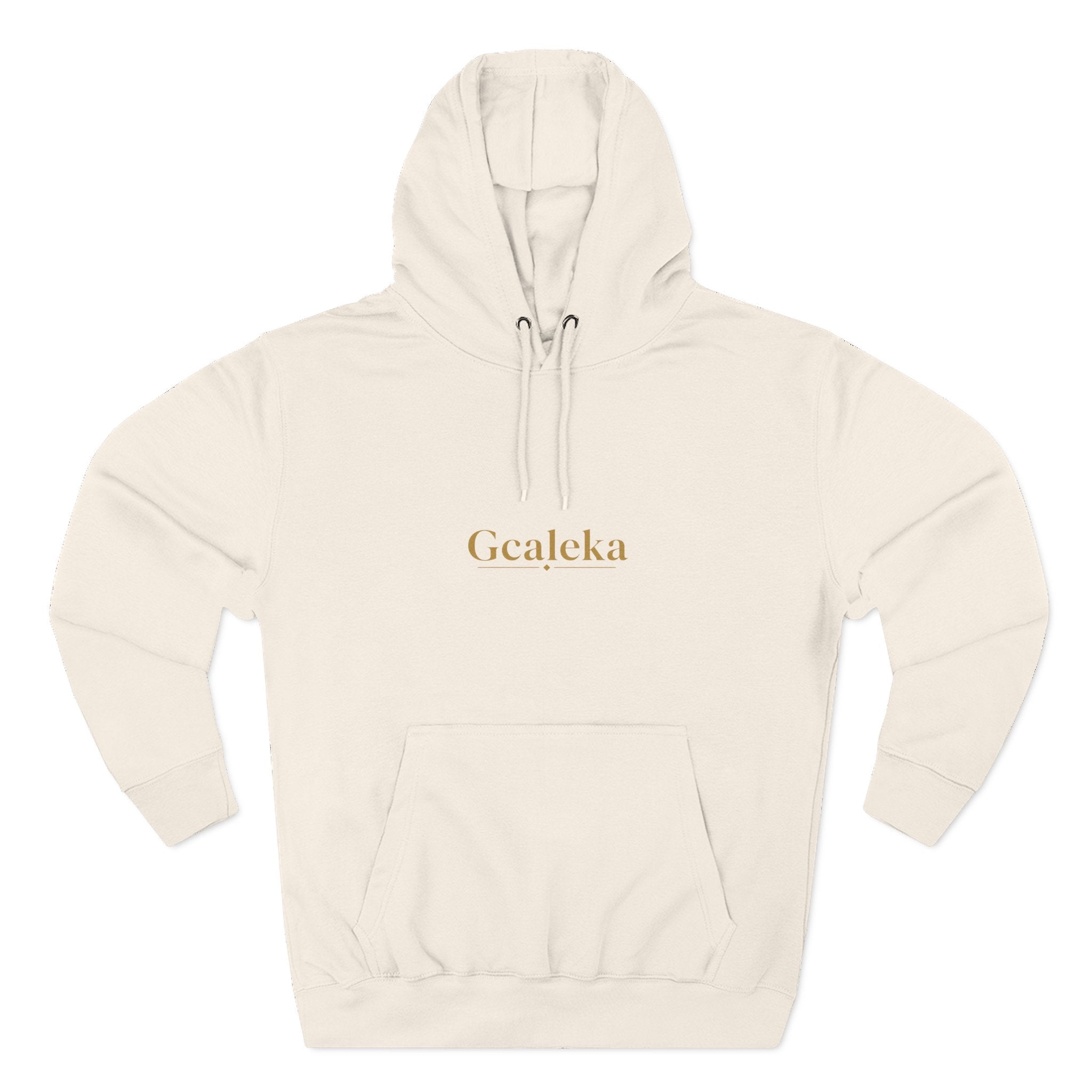 Hoodie — Minimal Gold 'Gcalcka' Script Fleece Hoodie
