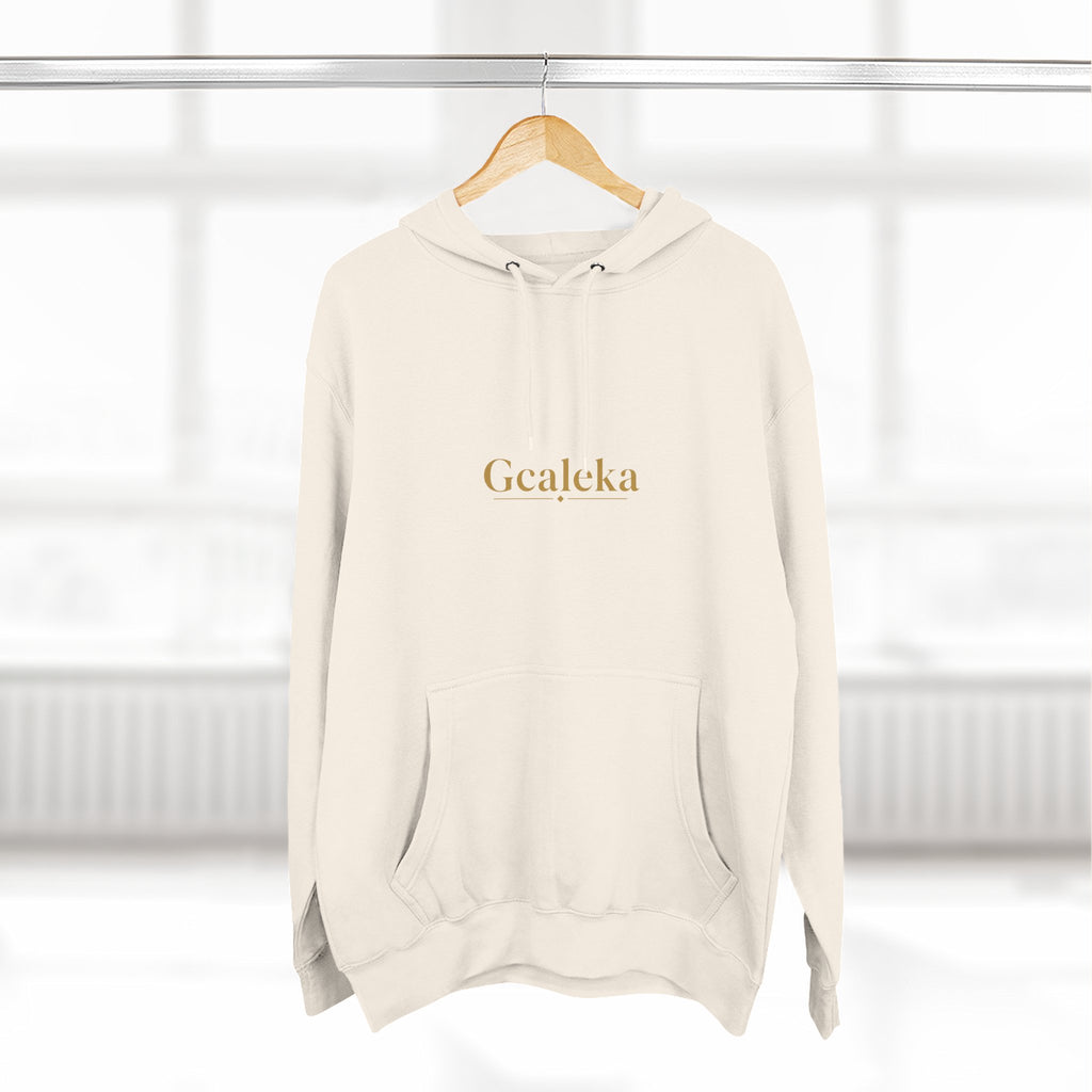 Hoodie — Minimal Gold 'Gcalcka' Script Fleece Hoodie
