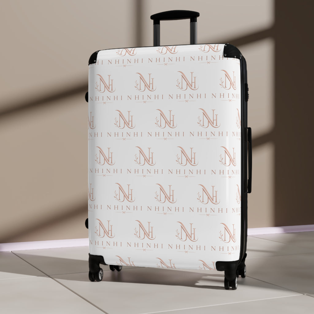 Monogrammed Rolling Suitcase – Custom Initial Pattern Carry-On Luggage