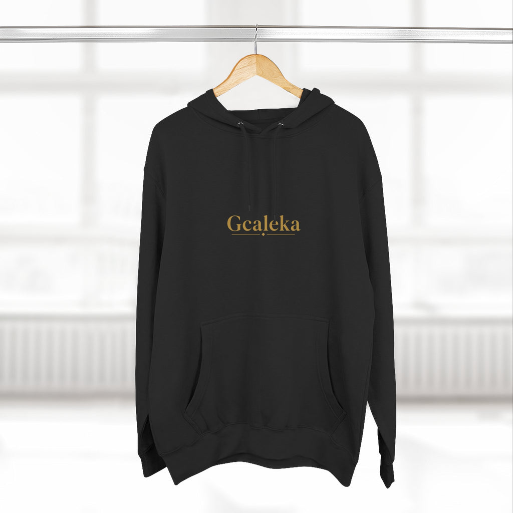 Hoodie — Minimal Gold 'Gcalcka' Script Fleece Hoodie