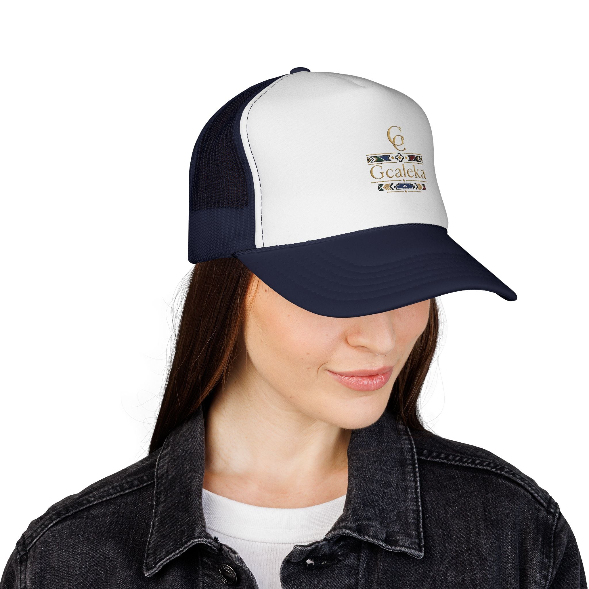 Gcaleka Embroidered Trucker Hat — Southwestern Tribal Accent Cap