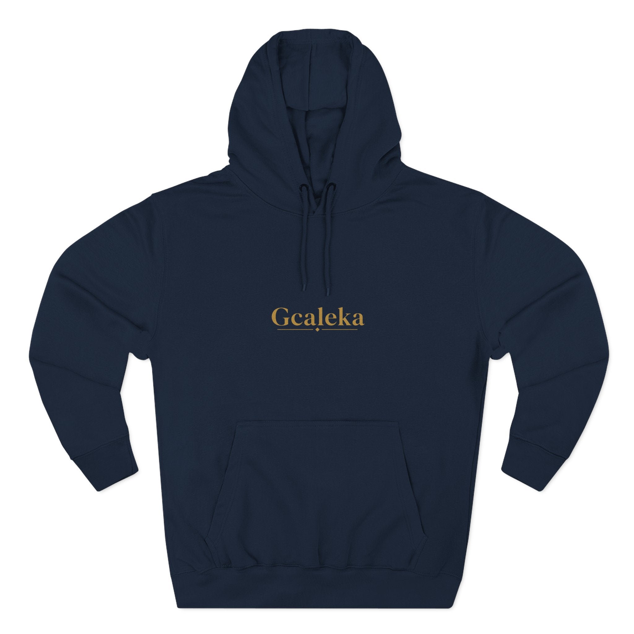 Hoodie — Minimal Gold 'Gcalcka' Script Fleece Hoodie
