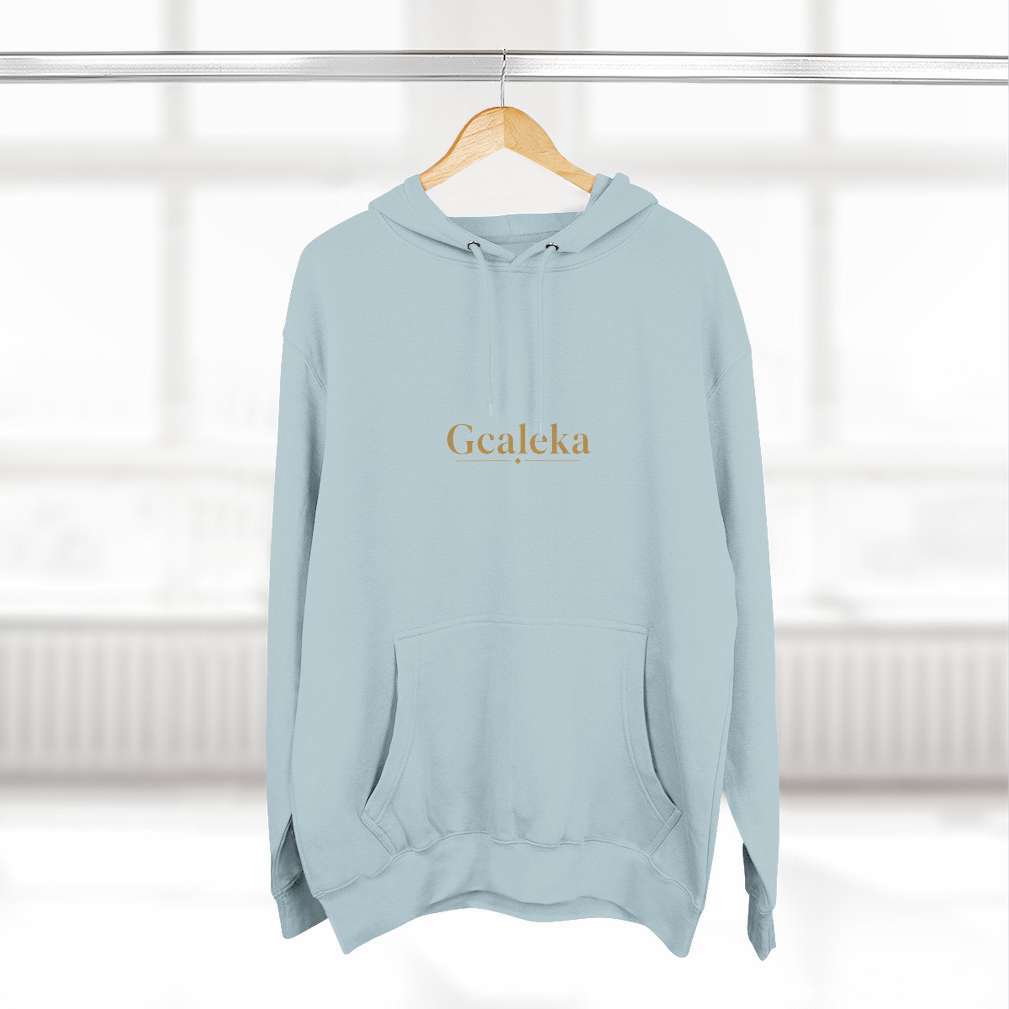 Hoodie — Minimal Gold 'Gcalcka' Script Fleece Hoodie