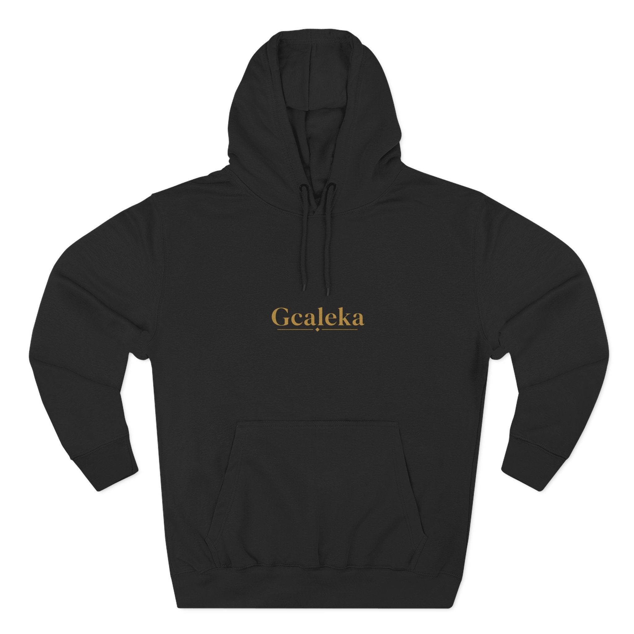 Hoodie — Minimal Gold 'Gcalcka' Script Fleece Hoodie