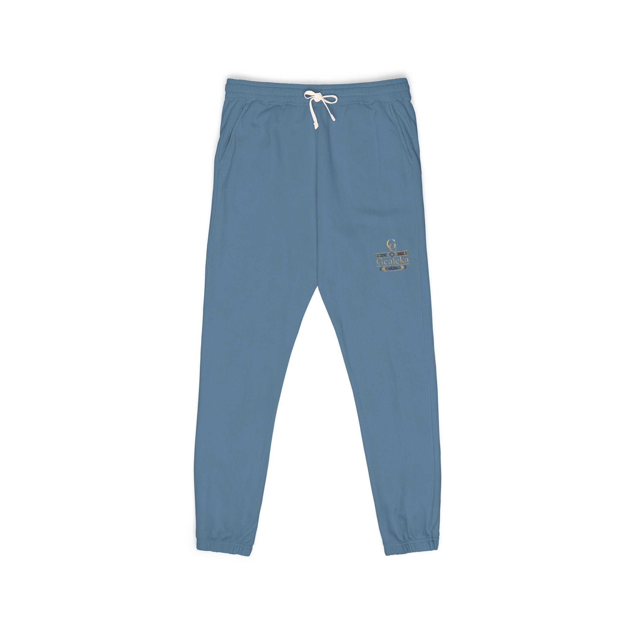 Embroidered Anchor & Compass Sweatpants — Garment-Dyed Cozy Joggers