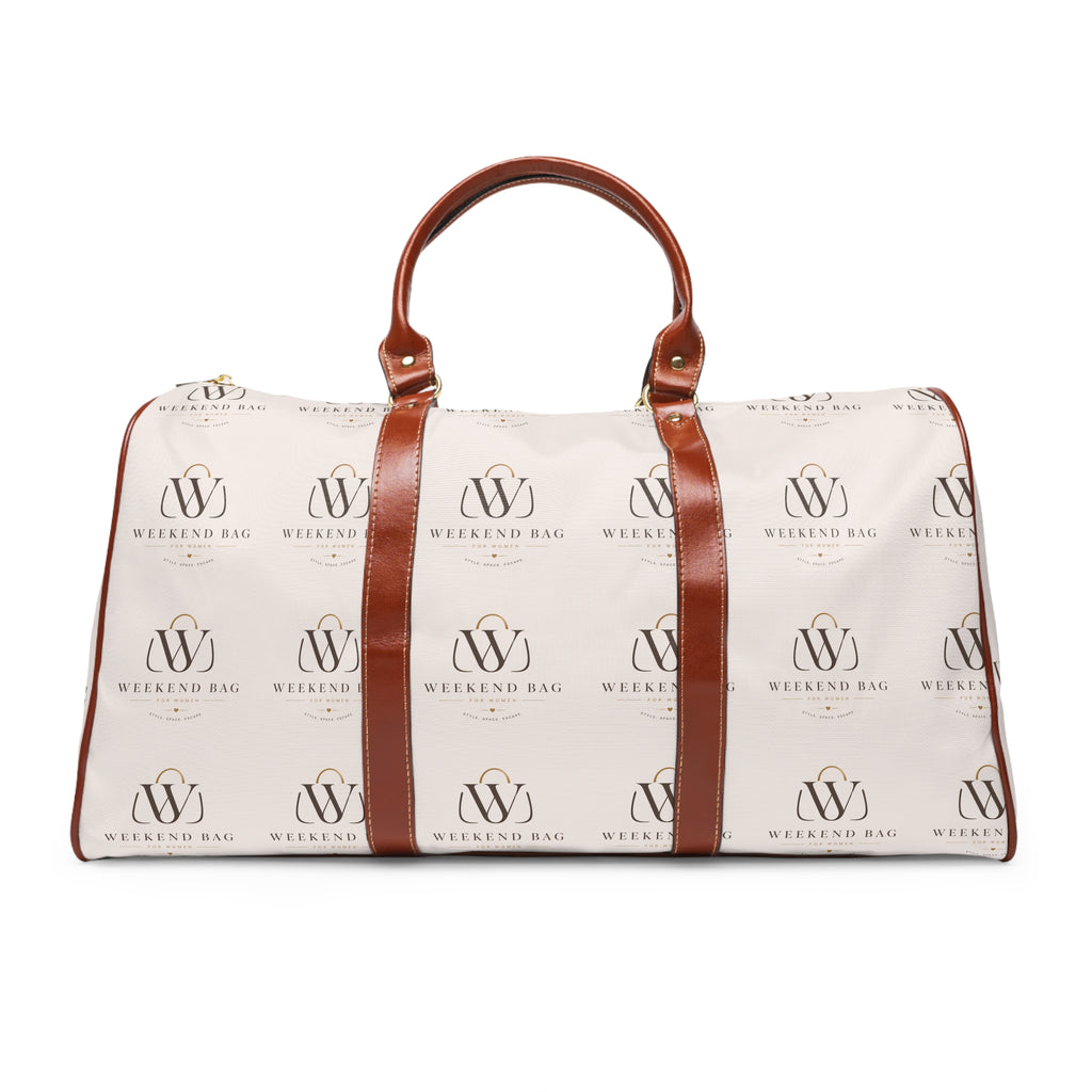 Waterproof Weekend Travel Bag – Monogram Logo Duffle with Leather Trim