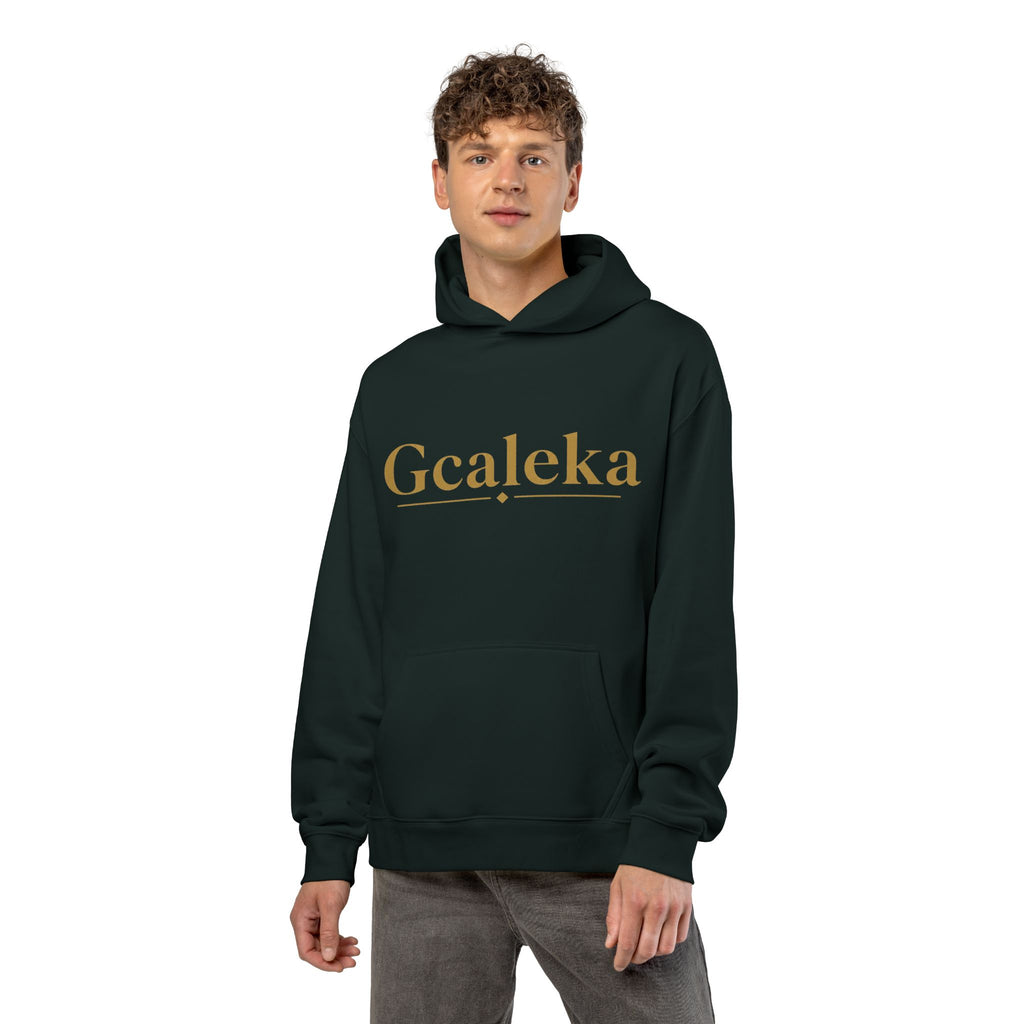 Gcaleka Relaxed Hoodie — Gold Script Logo Casual Pullover