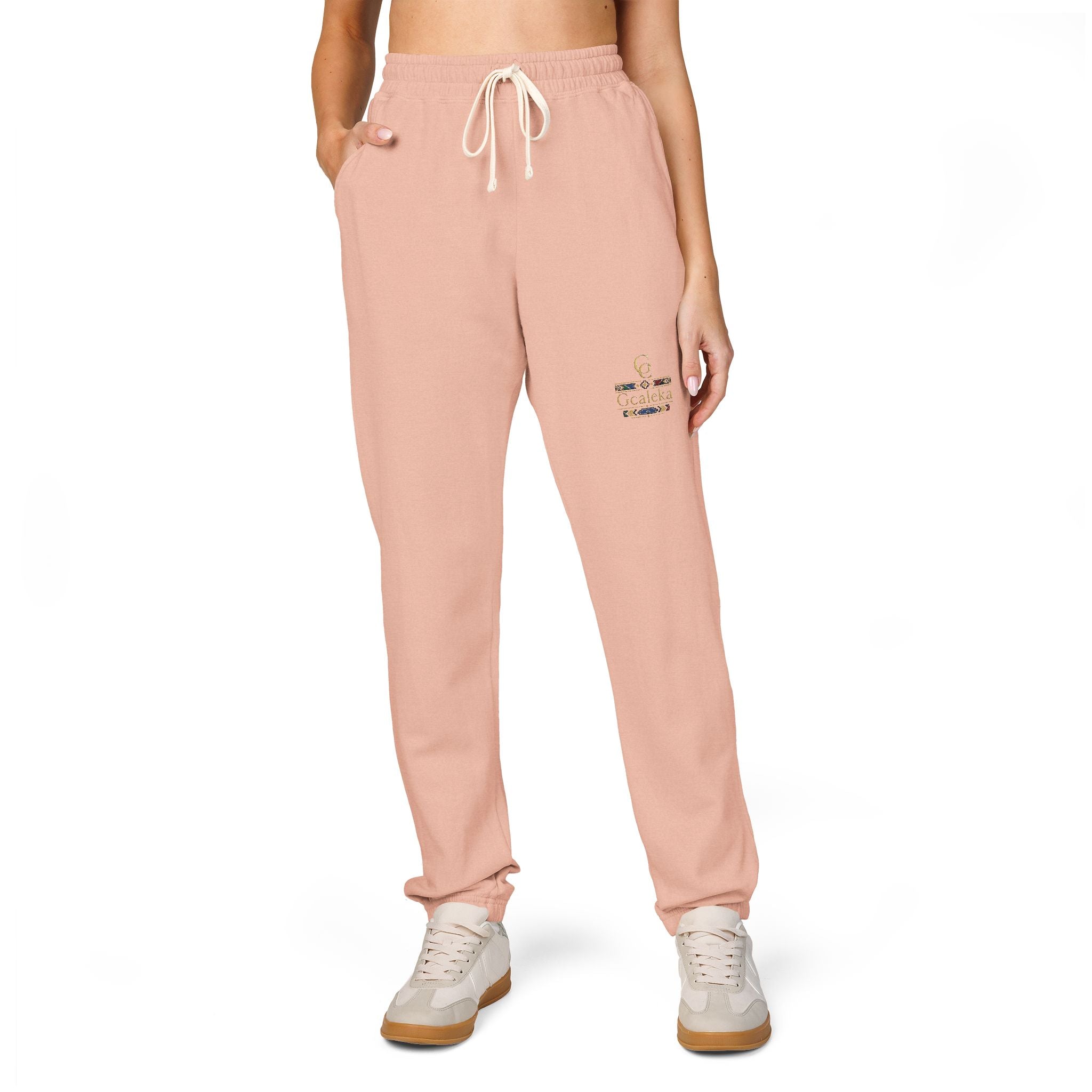 Embroidered Anchor & Compass Sweatpants — Garment-Dyed Cozy Joggers