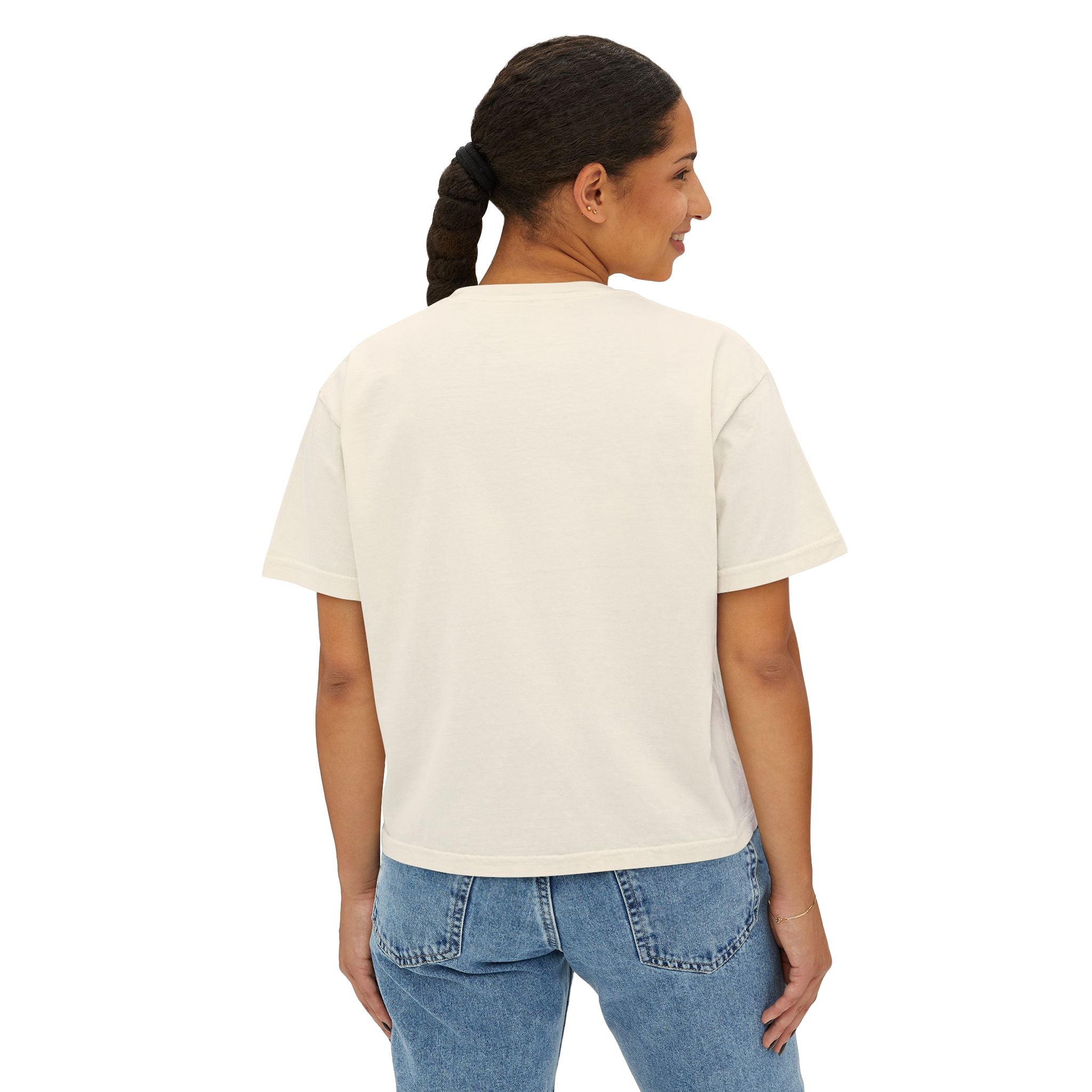 Gcaleka Boxy Tee — Minimal Gold Script Women's Crop T-Shirt