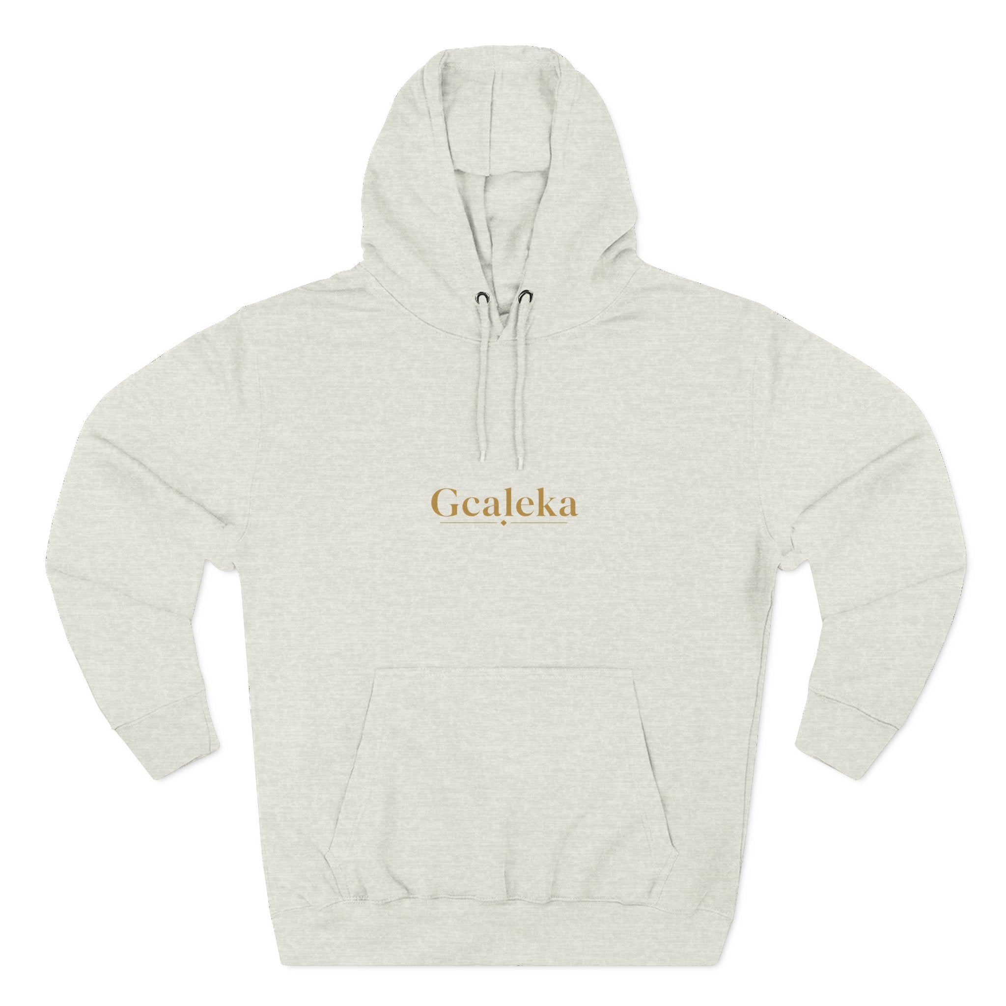 Hoodie — Minimal Gold 'Gcalcka' Script Fleece Hoodie